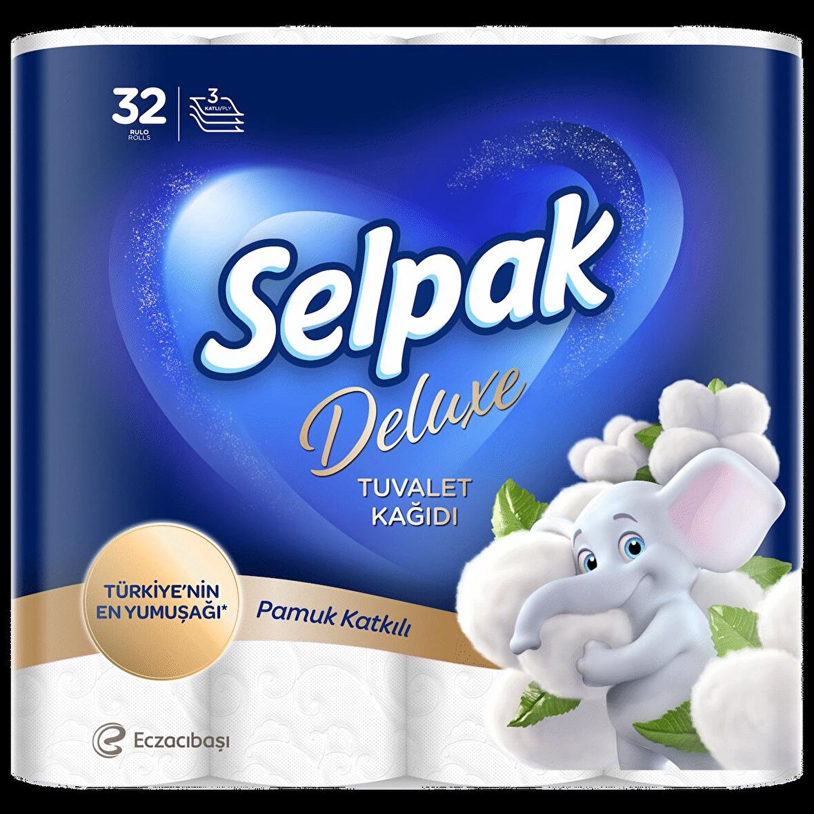 Selpak Deluxe Pamuk Katkılı Tuvalet Kağıdı 32'li