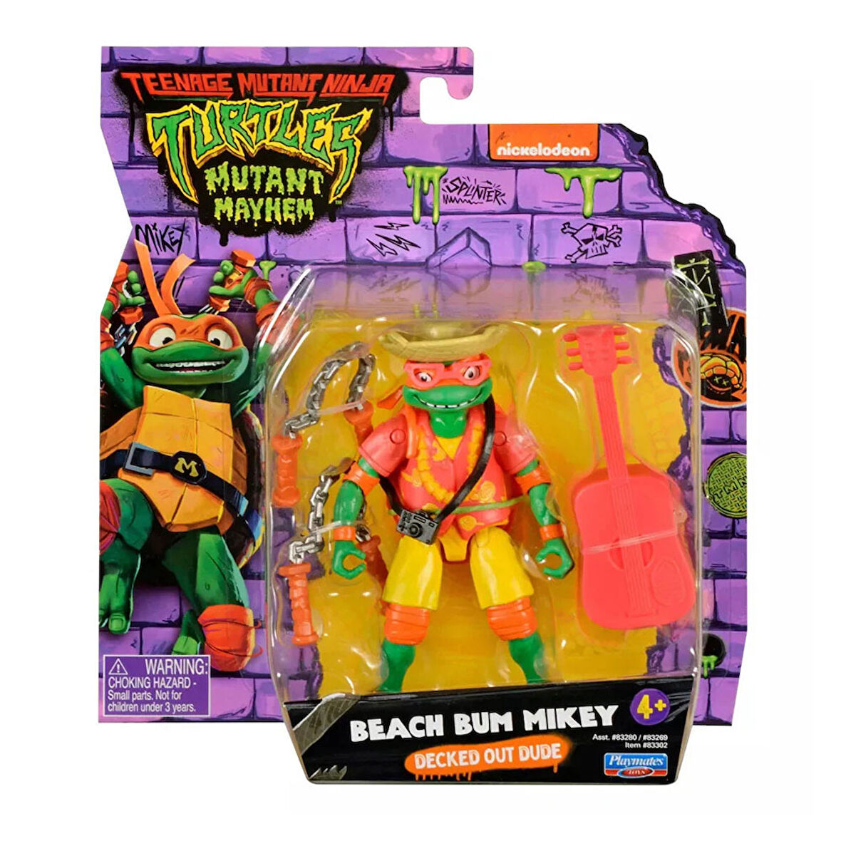 Ninja Turtles Mutant Mayhem Aksiyon Figür Beach Bum Mikey W4-83269