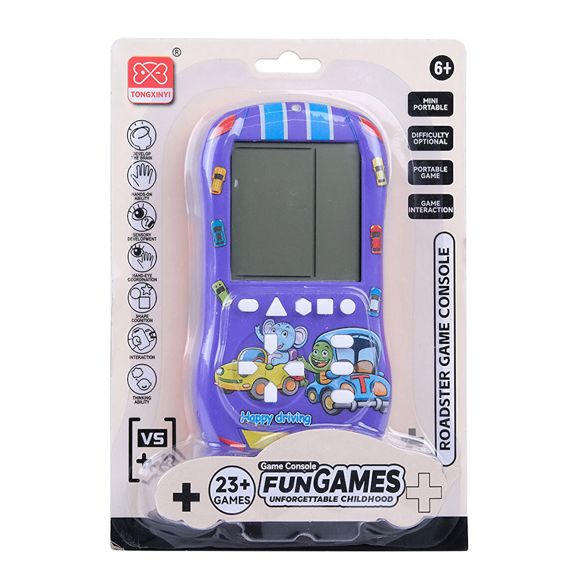 Nostaljik Tetris Oyun Konsolu Kartela Mor 0440