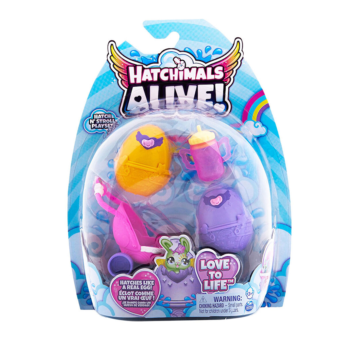 Hatchimals Alive Hatch N' Stroll Oyun Seti V2 Pembe-Sarı 6067741