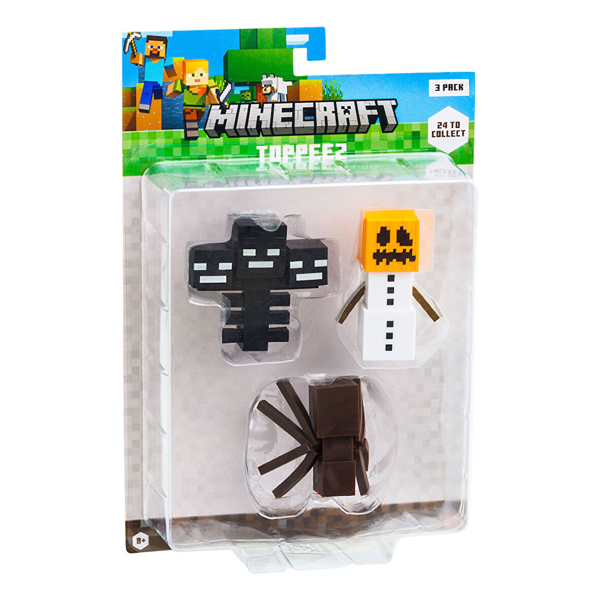 Minecraft 3D Figür Toppeez 3 lü Set Model 1 PMI/MC2020