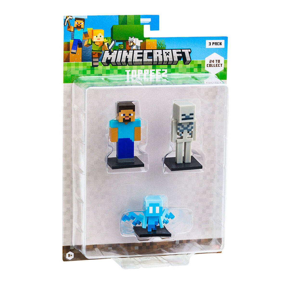 Minecraft 3D Figür Toppeez 3 lü Set Model 3 PMI/MC2020