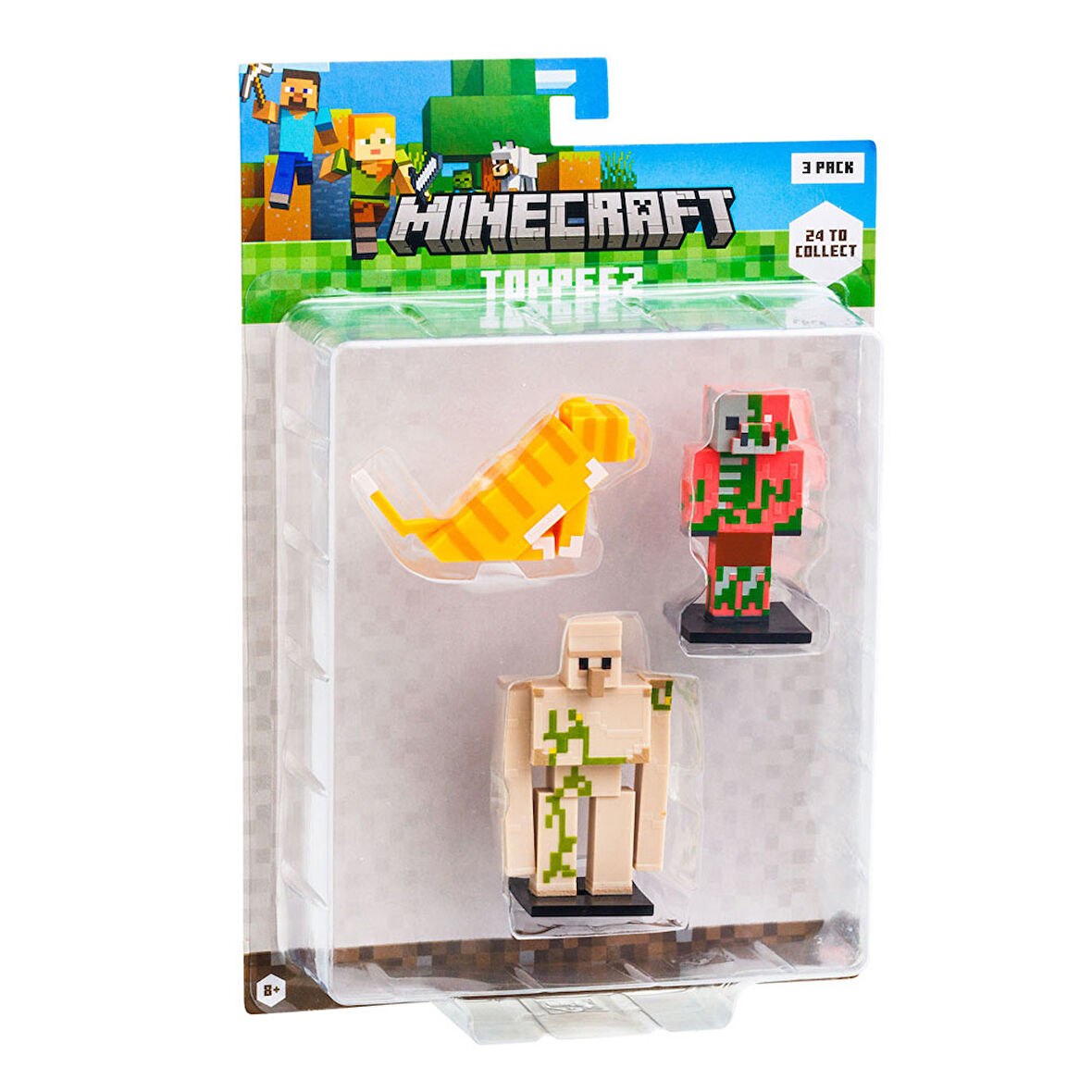 Minecraft 3D Figür Toppeez 3 lü Set Model 6 PMI/MC2020