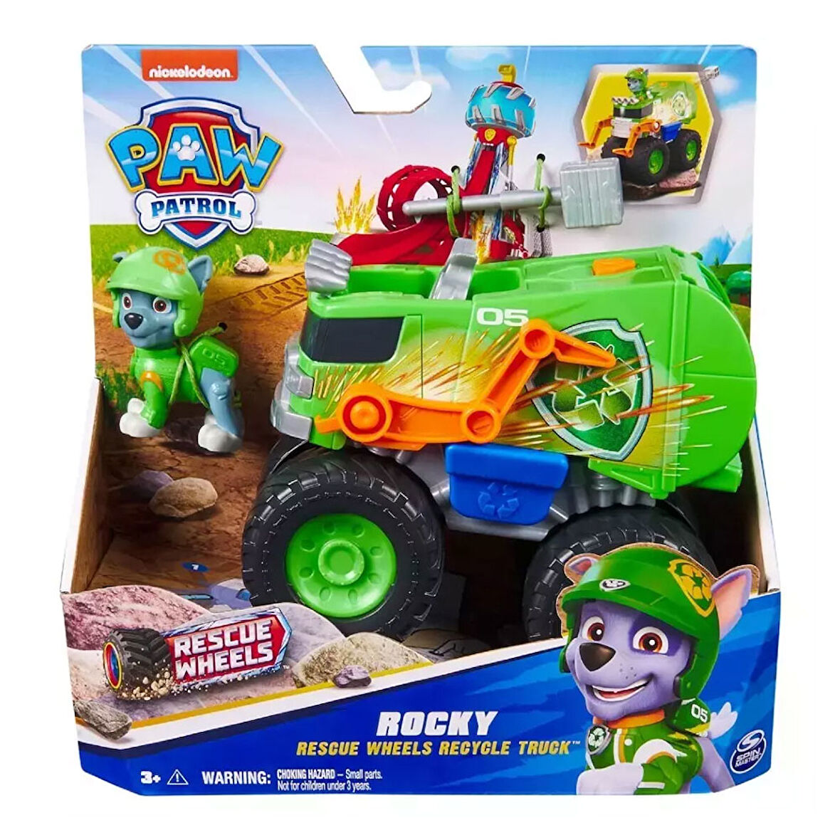 Paw Patrol Rescue Wheels Temalı Araçlar Rocky 6069372