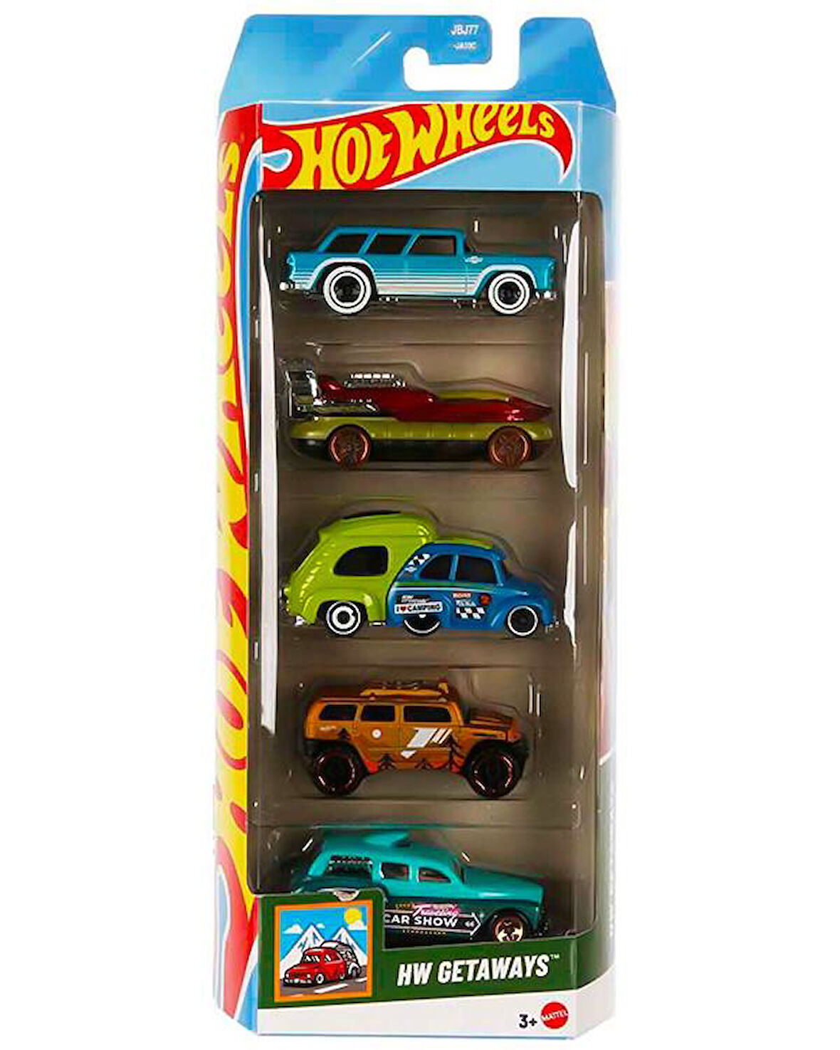 Hot Wheels Beşli Araba Seti HW Getaways JBJ77
