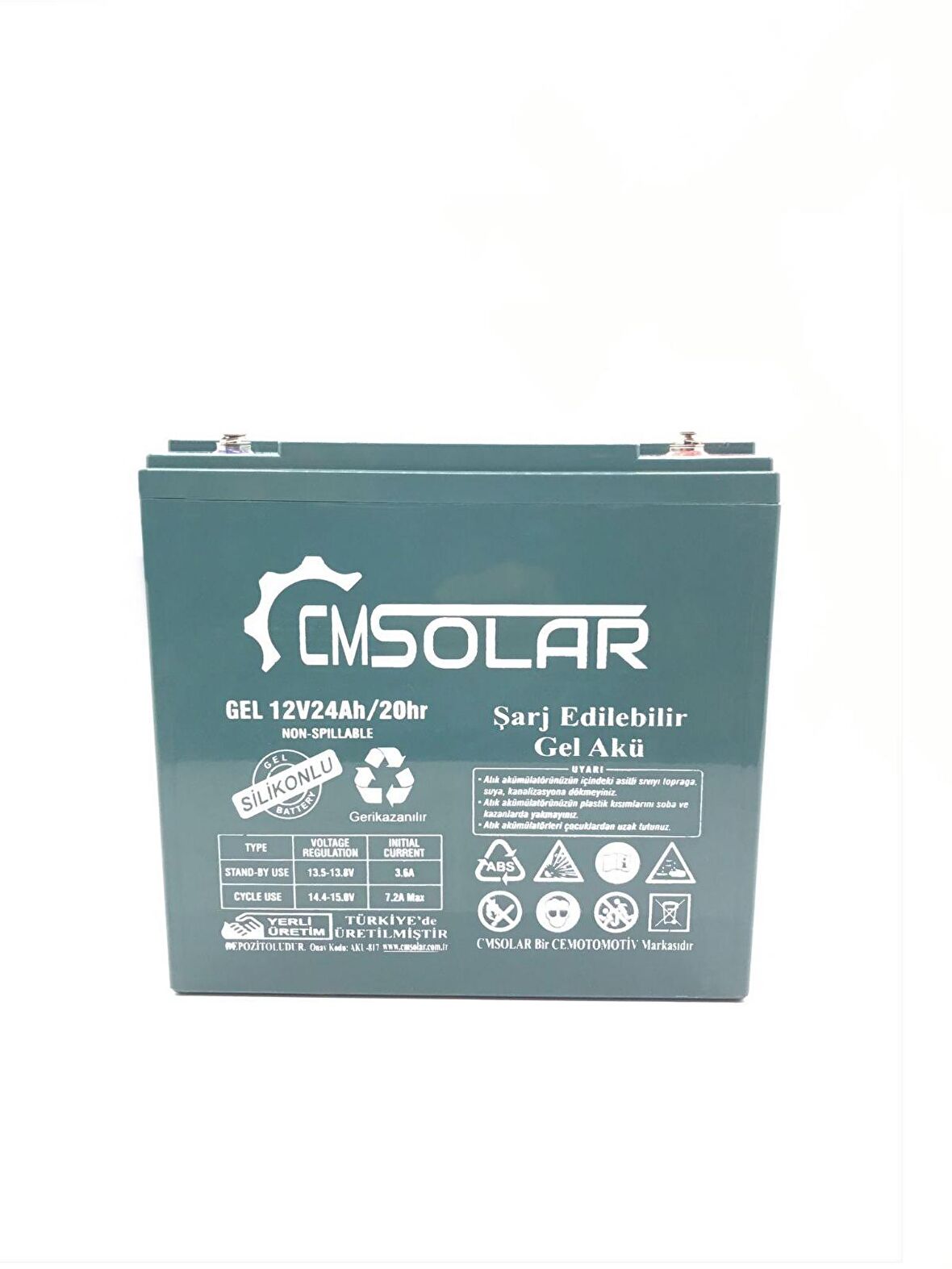 CMSOLAR 12V 24AH / 20Hr JEL AKÜ