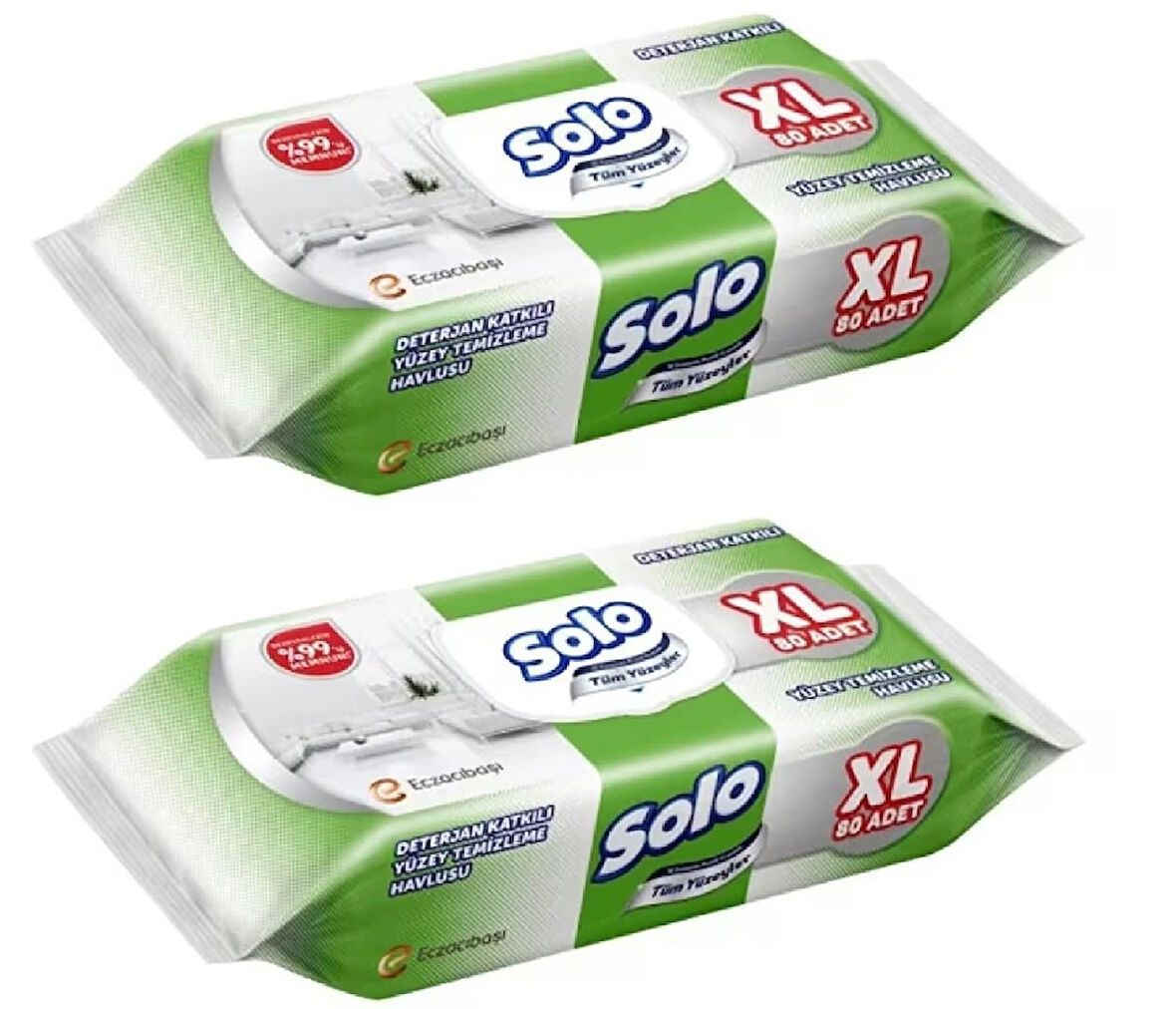 Solo Tüm Yüzeyler Islak Temizleme Havlusu XL 80 Yaprak 2 ADET 
