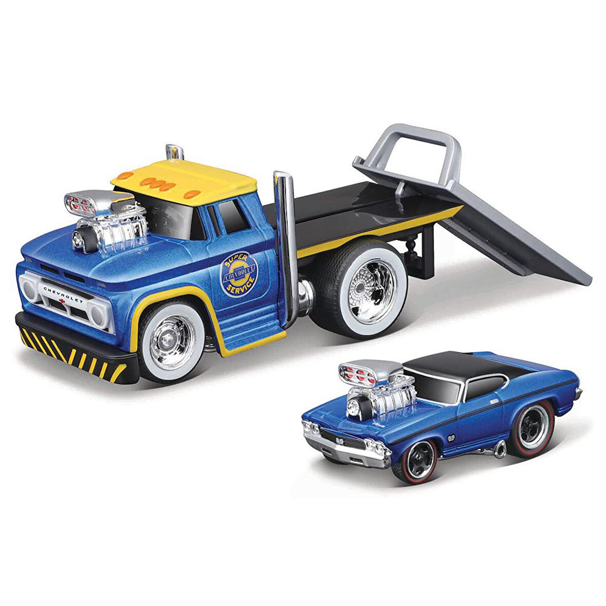 Maisto Muscle Machines Taşıyıcı ve Araç Set 1/64 03 59050