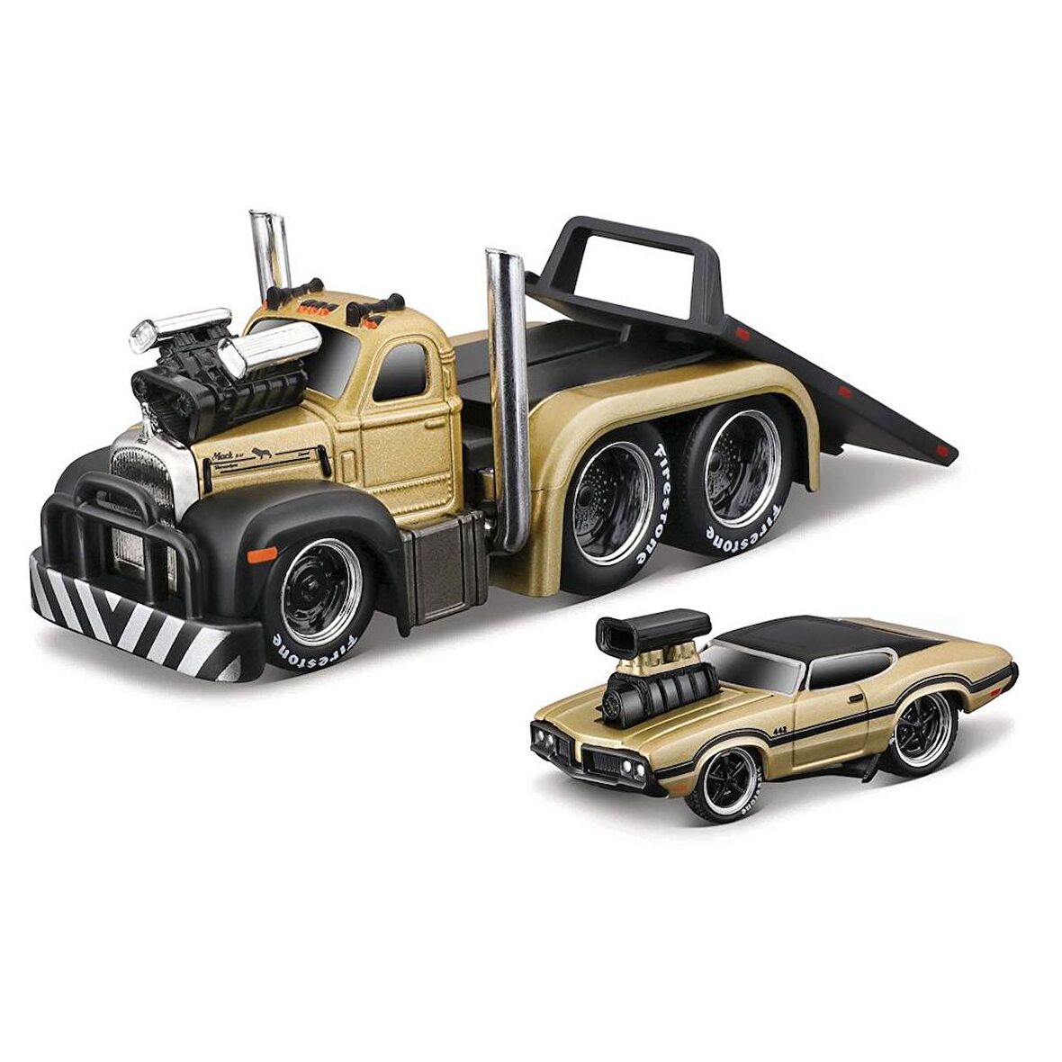 Maisto Muscle Machines Taşıyıcı ve Araç Set 1/64 04 59051