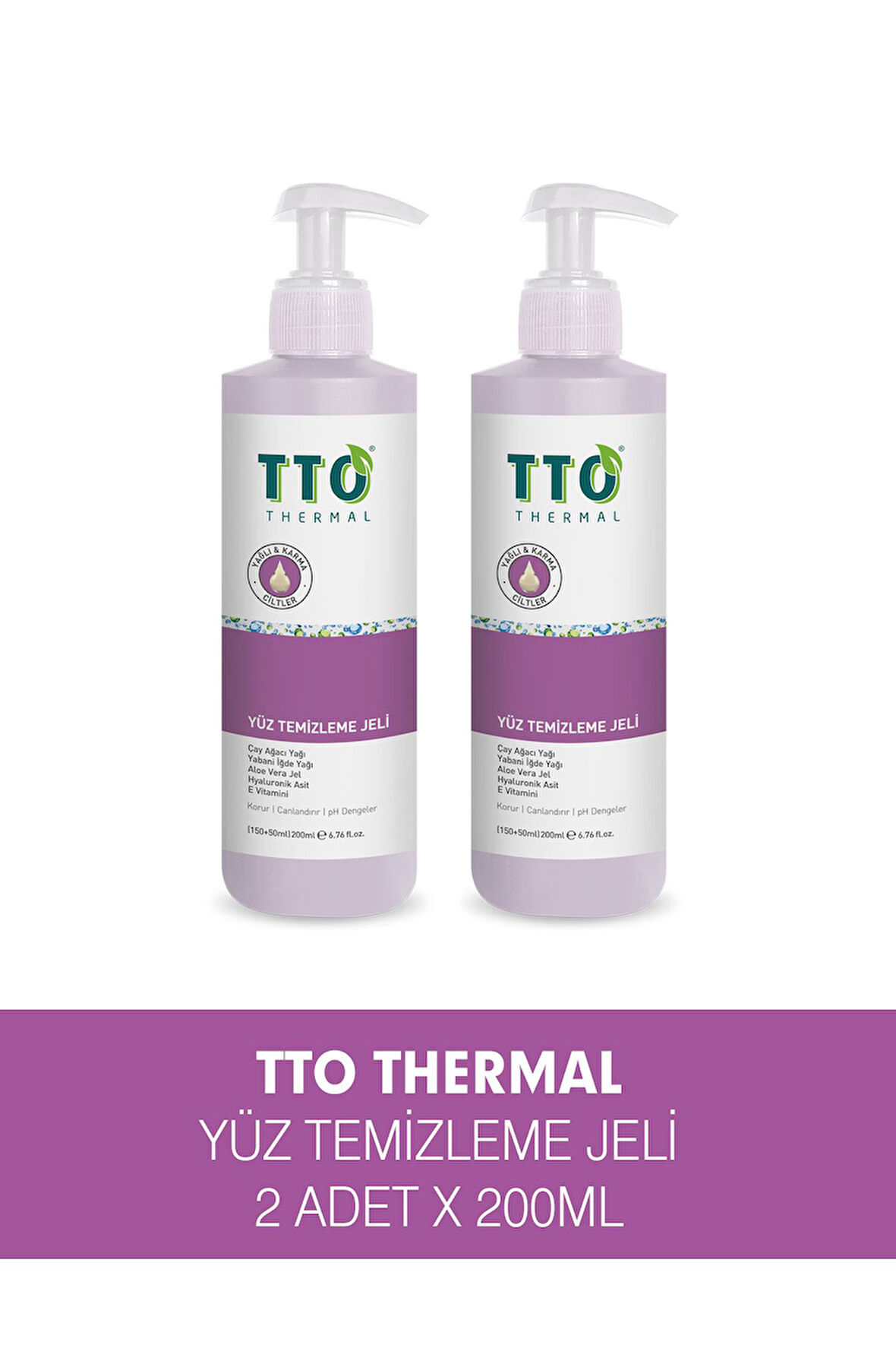 Tto Yüz Temizleme Jeli 150 Ml 2 Adet (çay Ağacı Yağı / Tea Tree Oıl)