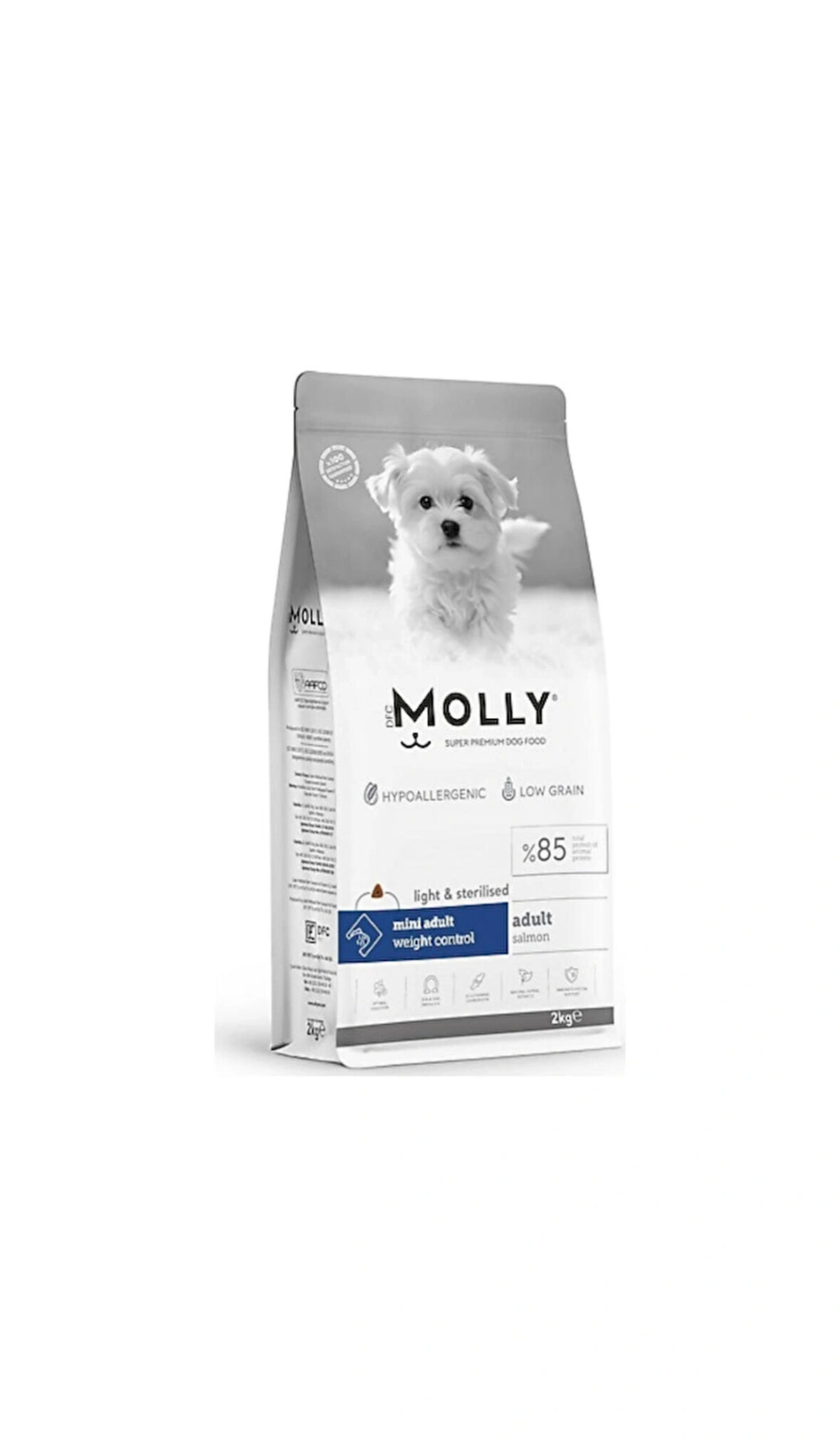 Molly Somonlu 2 kg Kısırlaştırılmış Mini Irk Yetişkin Köpek Maması