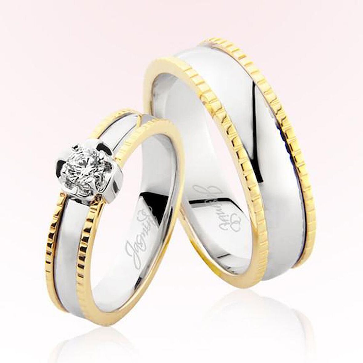 Teş Taş Model Altın Alyans 2203