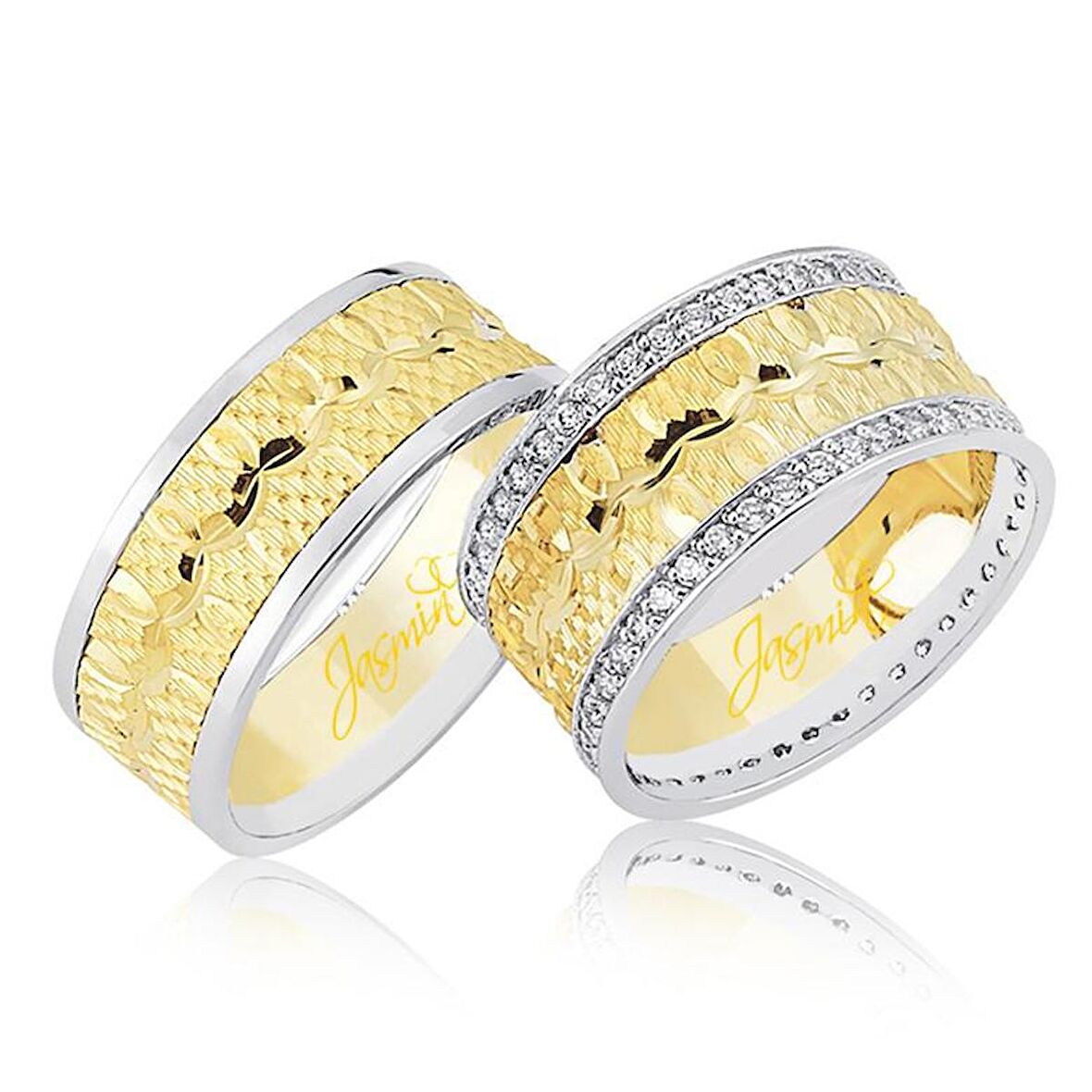 Sarı Beyaz Altın Alyans 2206-2