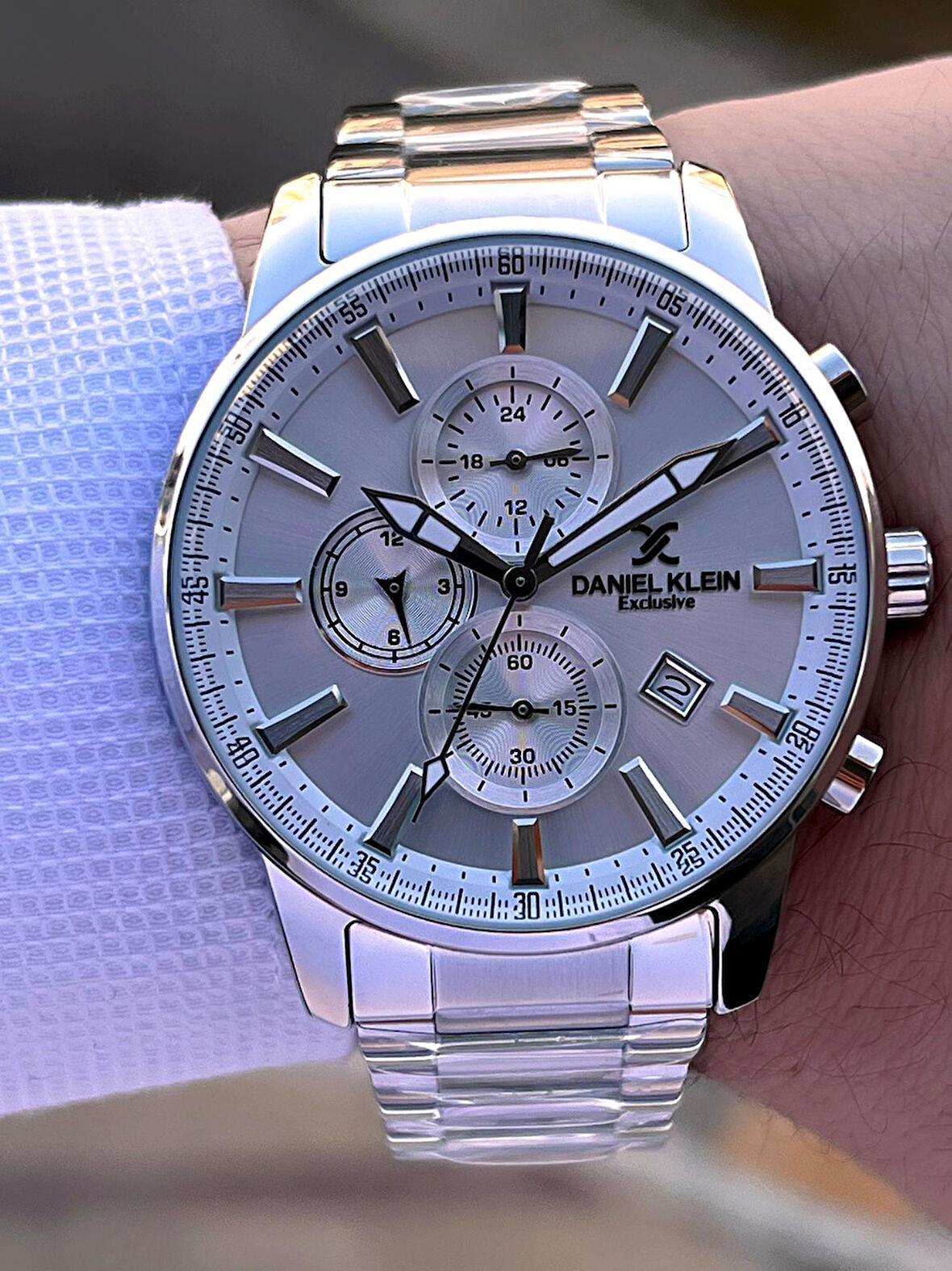 Takvimli İç Fonksiyonlar Aktif Çelik Kordon 30 Mt Suya Dayanıklı Erkek Kol Saati VS.BLKT.0474