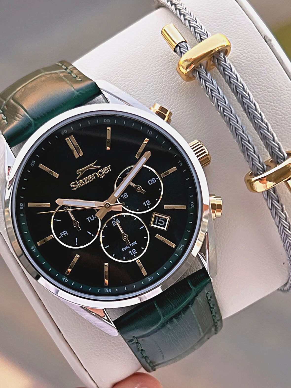 Slazenger İtalyan Bileklik Setli 2 Yıl Garantili Suya Dayanıklı VS.BLKT.0547