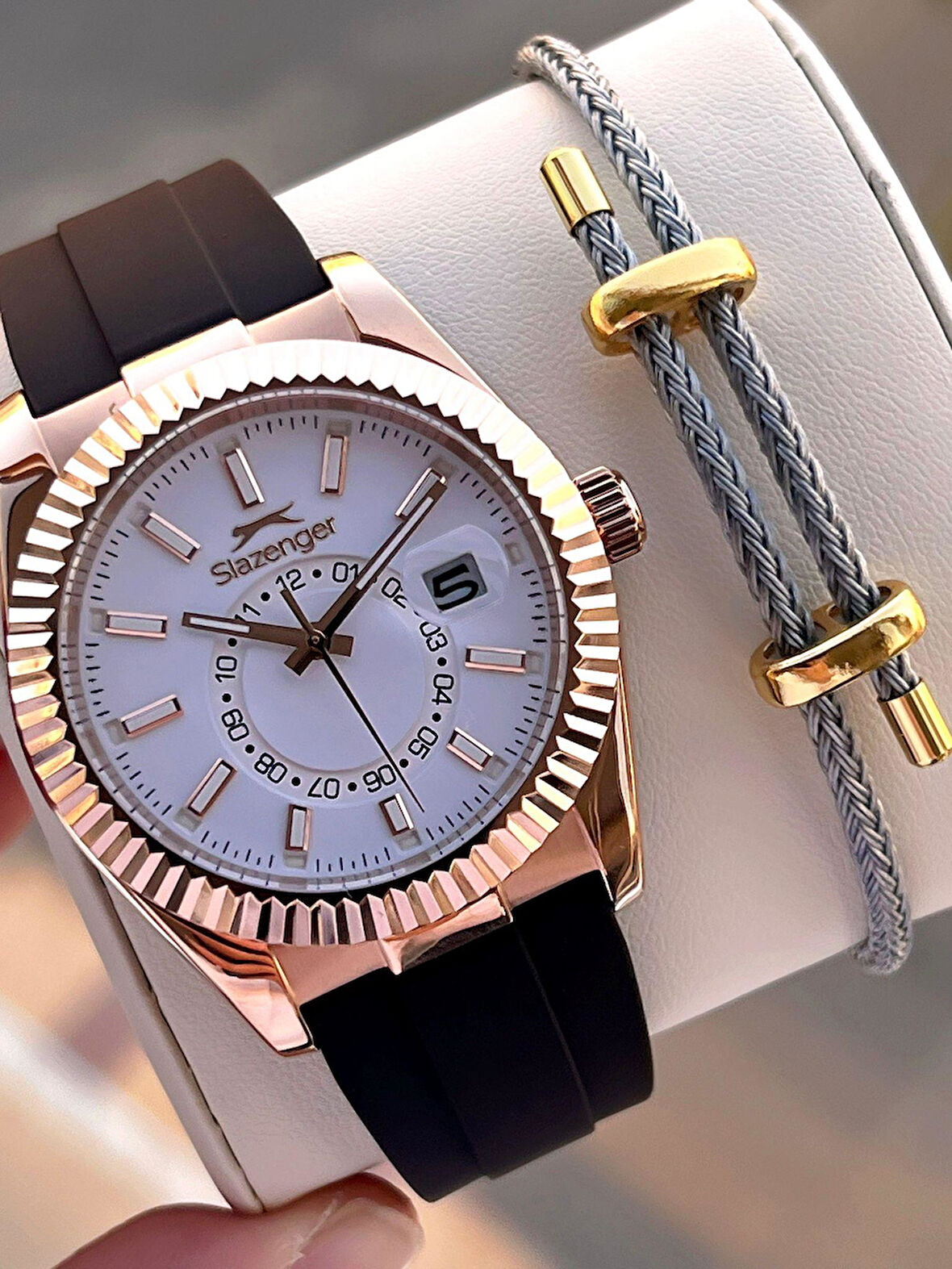 Slazenger İtalyan Bileklik Setli 2 Yıl Garantili Suya Dayanıklı VS.BLKT.0566