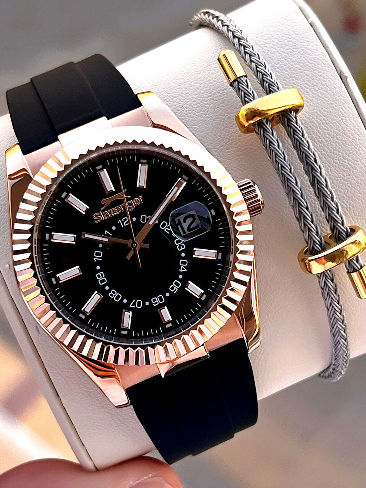 Slazenger İtalyan Bileklik Setli 2 Yıl Garantili Suya Dayanıklı VS.BLKT.0567