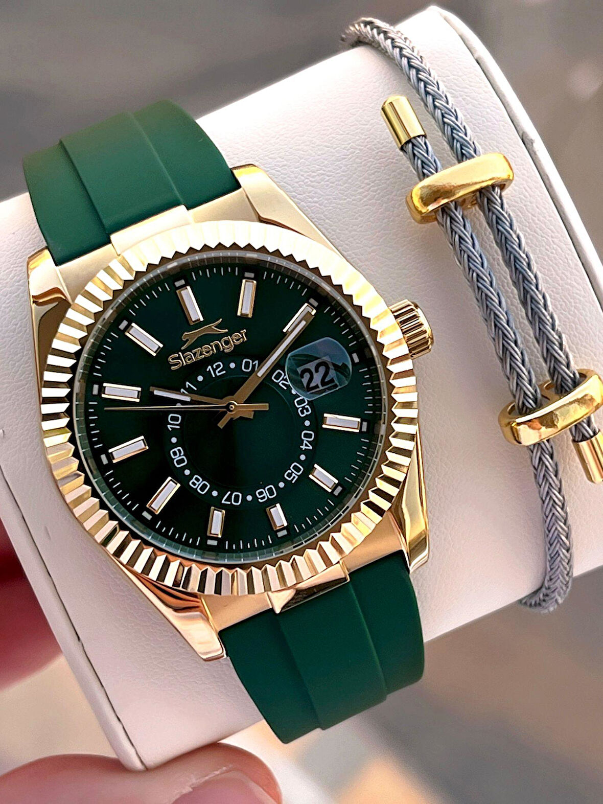 Slazenger İtalyan Bileklik Setli 2 Yıl Garantili Suya Dayanıklı VS.BLKT.0568