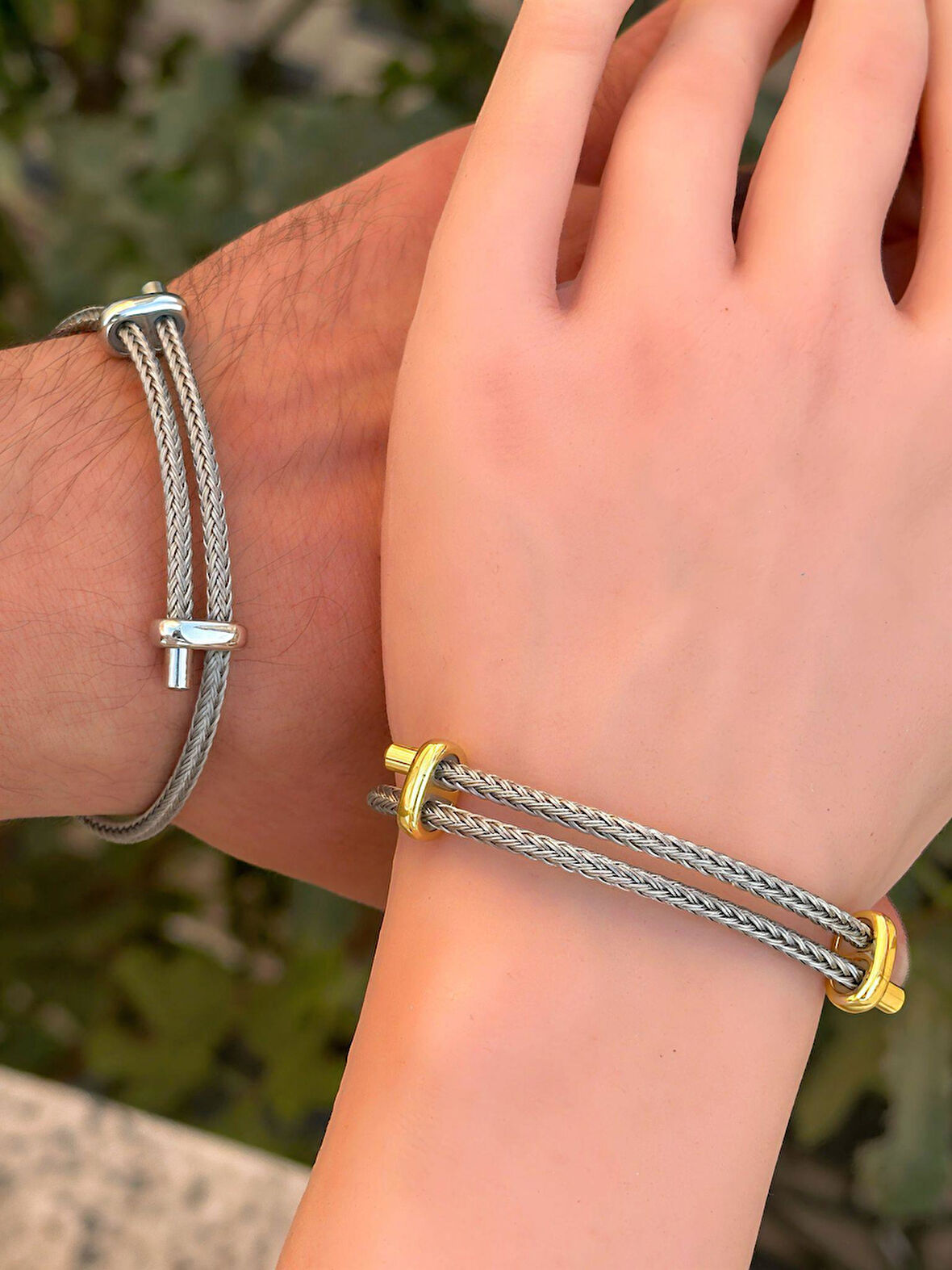 Çift Sevgili Bilekliği Bileklik Seti Kişiselleştirilebilir Hediye Seti VS.BLKT.0590