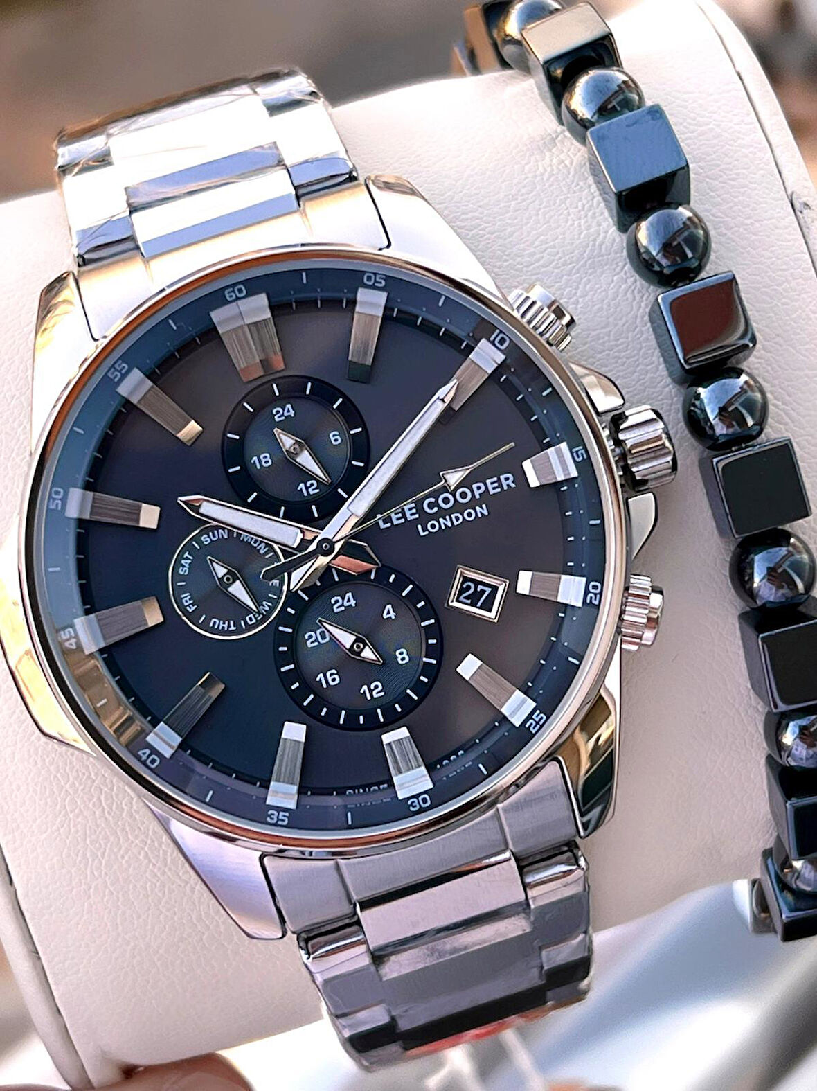 Lee Cooper 2 Yıl Garantili Suya Dayanıklı Çelik Kordon Renk Atma Yapmaz VS.BLKT.0624