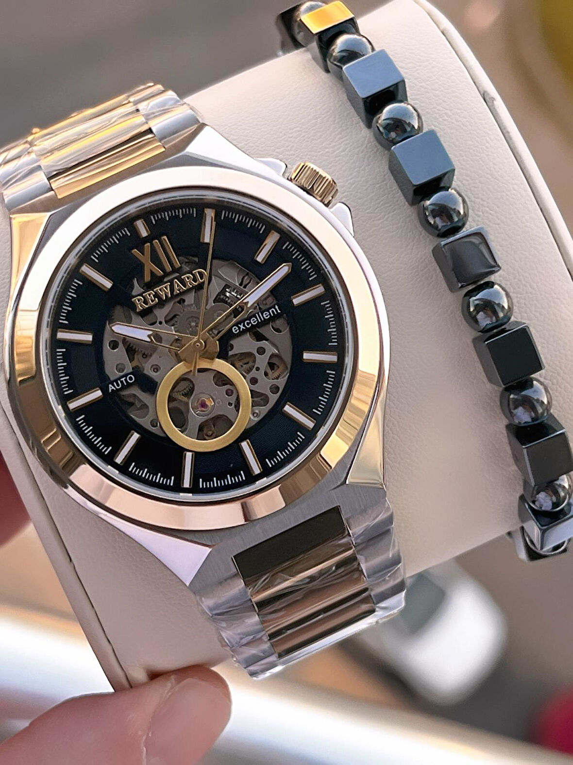 Reward Otomatik Çelik Kasa Çelik Kordon 5 Atm Suya Dayanıklı Erkek Kol Saati VS.BLKT.0634