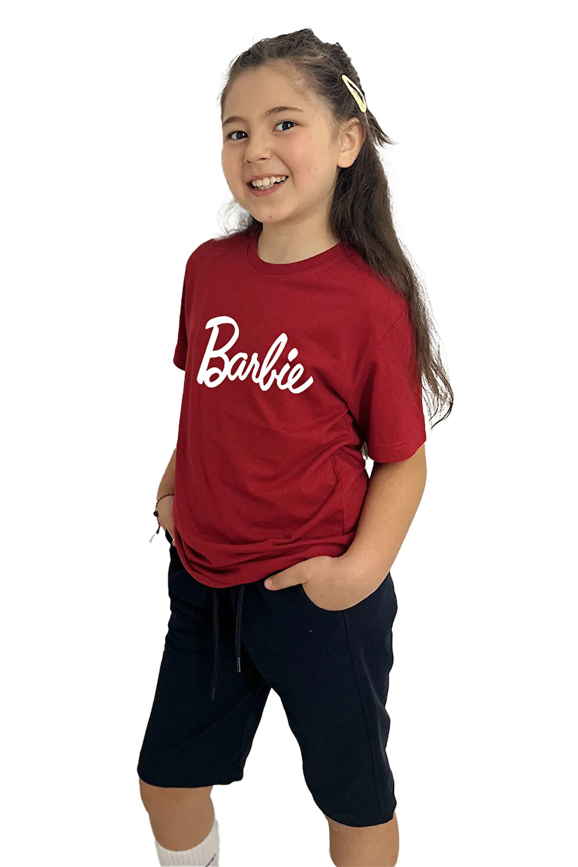 Baskılı Baskılı kız Çocuk Tişört ve Şort Takımı | %100 Pamuk, Şık ve Rahat