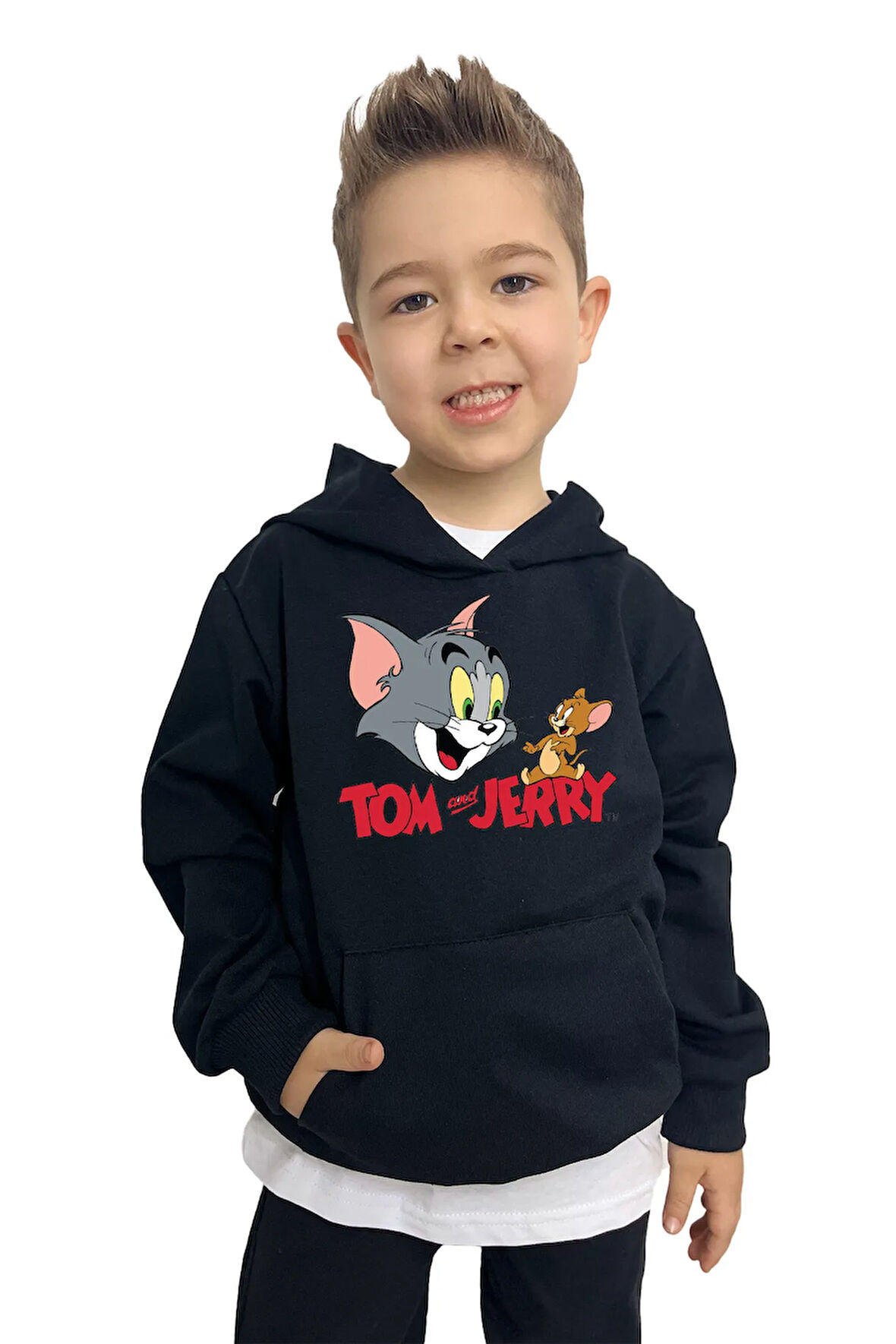 Tom ve Jerry Baskılı Erkek Sweatshirt – Rahat ve Şık Tasarım
