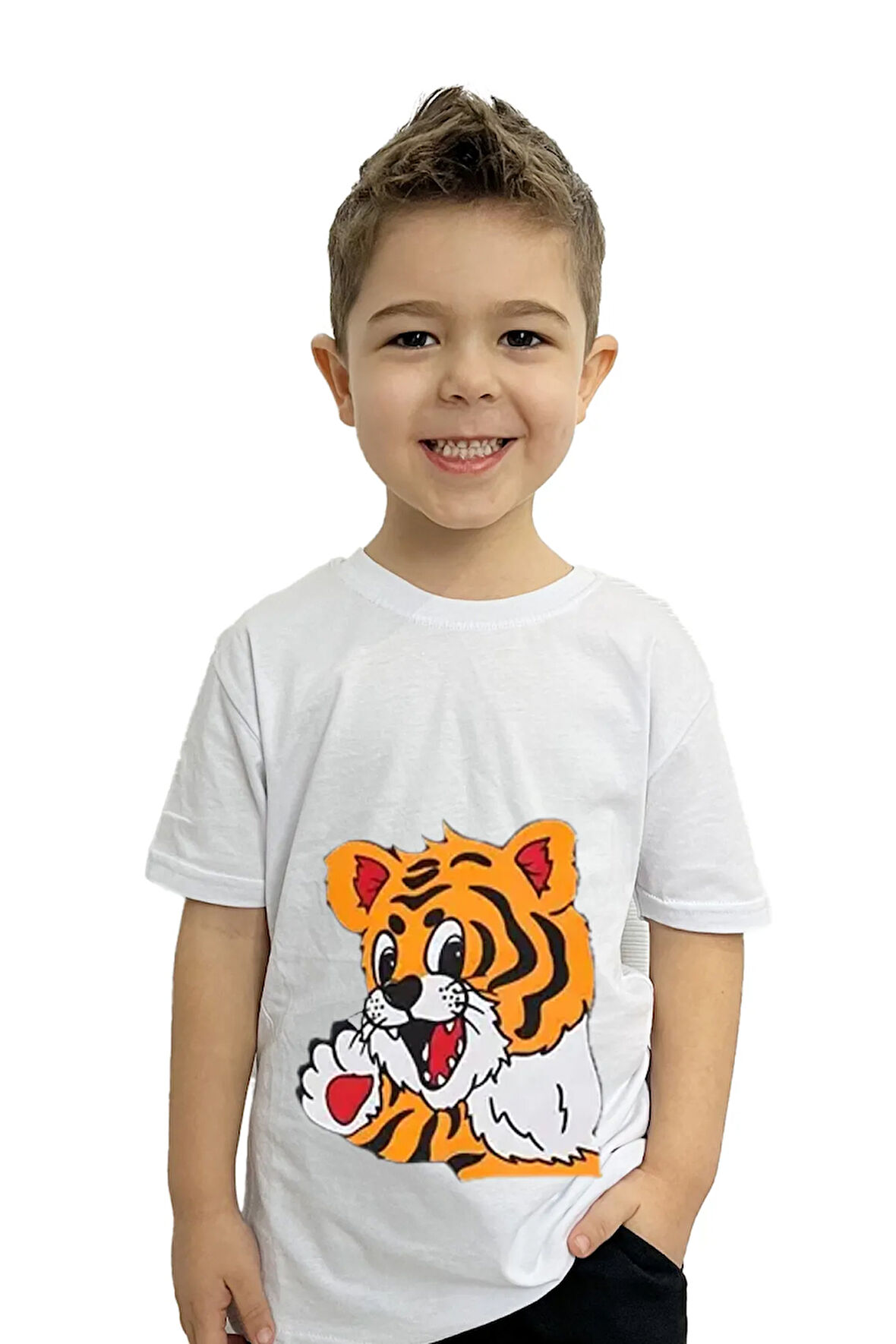 Aslan Baskılı Çocuk Tişörtü | %100 Pamuk, Şık ve Rahat Tasarım