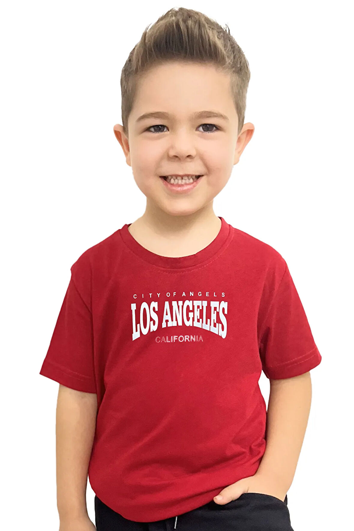 Losangeles Baskılı Çocuk Tişörtü | %100 Pamuk, Şık ve Rahat Tasarım