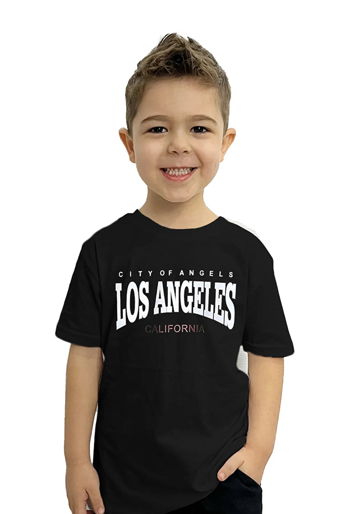 Losangeles Baskılı Çocuk Tişörtü | %100 Pamuk, Şık ve Rahat Tasarım