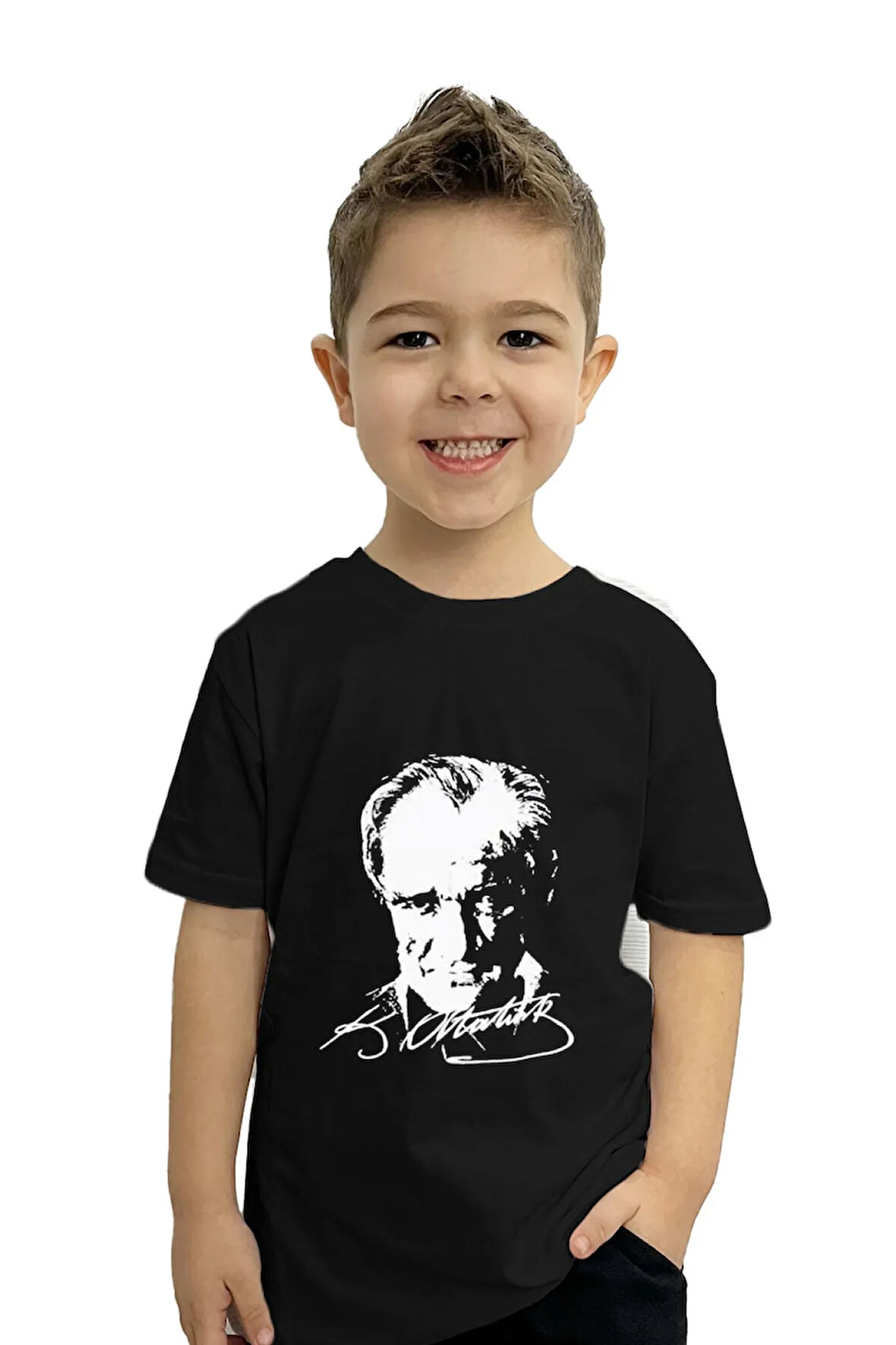 Atatürk Baskılı Çocuk Tişörtü | %100 Pamuk, Şık ve Rahat Tasarım