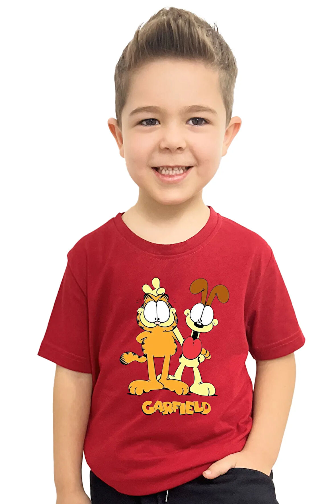 Garfield Baskılı Çocuk Tişörtü | %100 Pamuk, Şık ve Rahat Tasarım