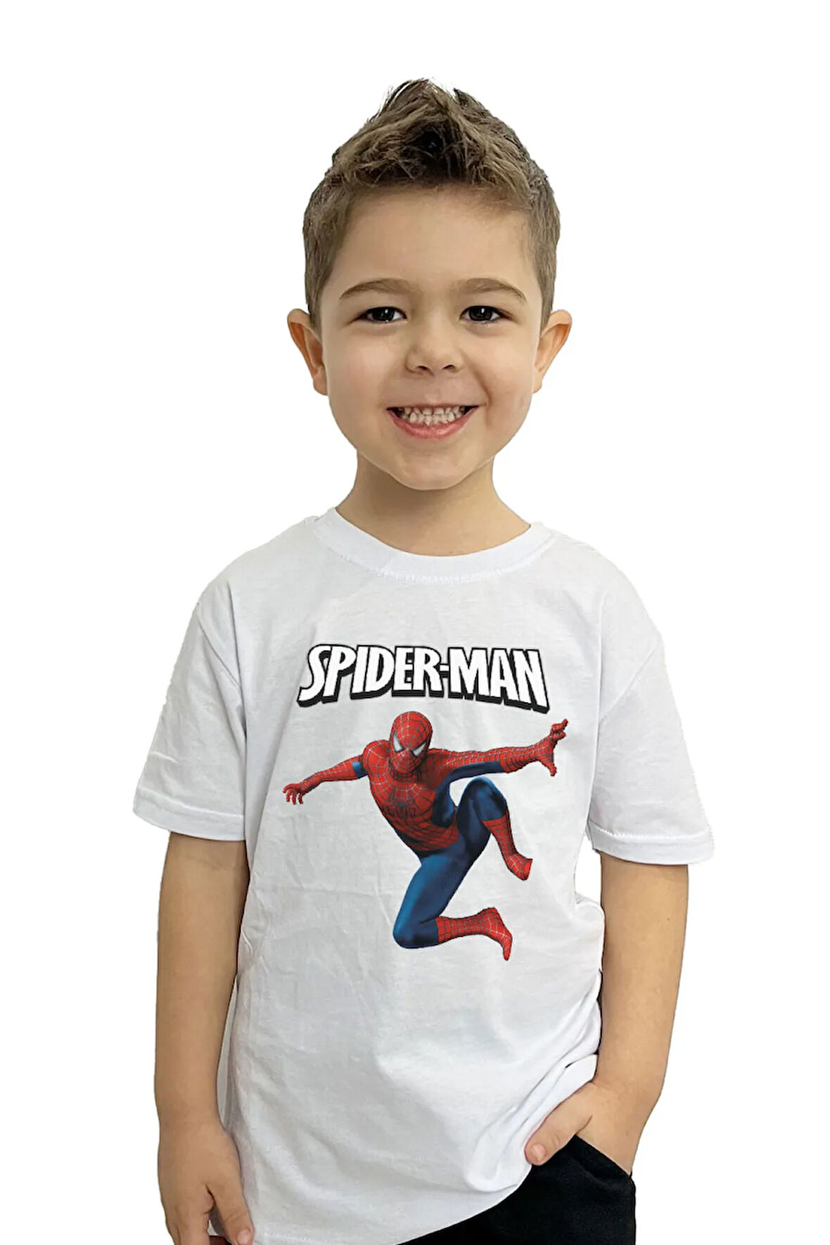 Süper Kahraman Baskılı Çocuk Tişörtü | %100 Pamuk, Şık ve Rahat Tasarım