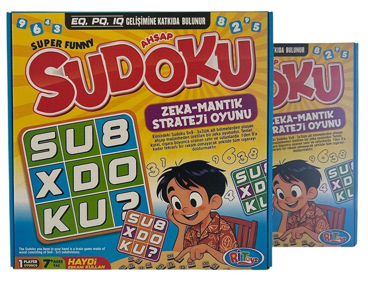 Sudoku - Ahşap Kutu Zeka Oyunu | Çocuklar ve Yetişkinler İçin Eğitici Oyun