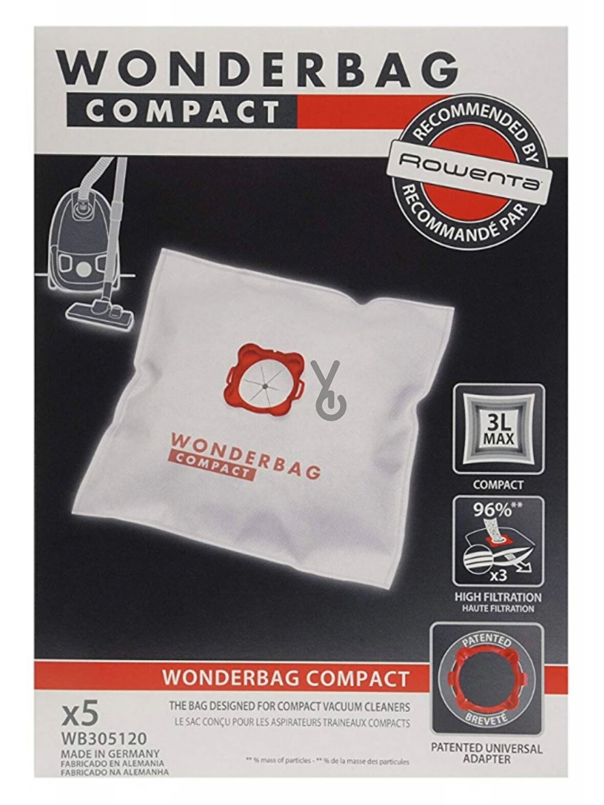 Rowenta Wonderbag Compact Toz Torbası WB305120