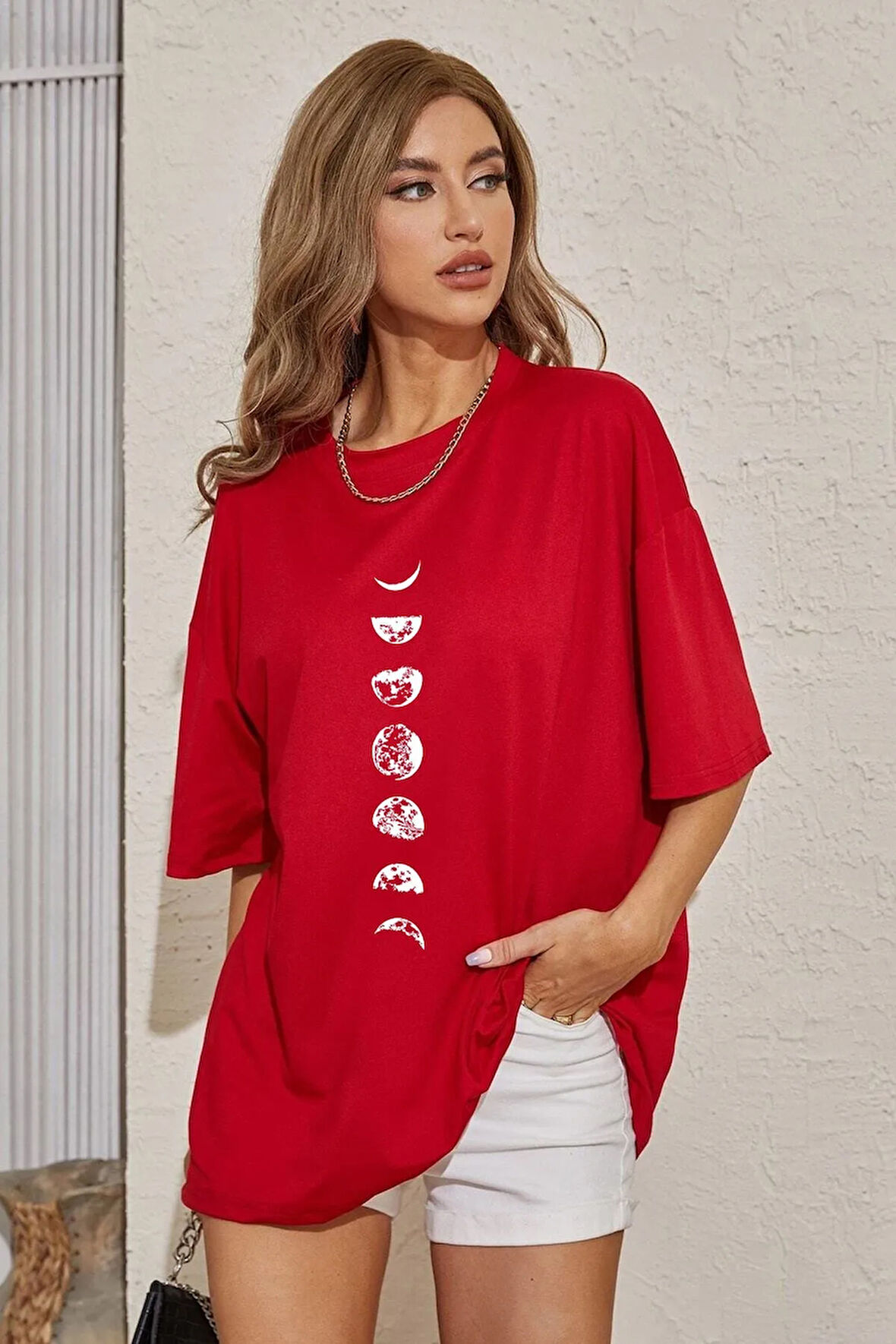 Unisex Astronomi Baskılı Tasarım Tshirt