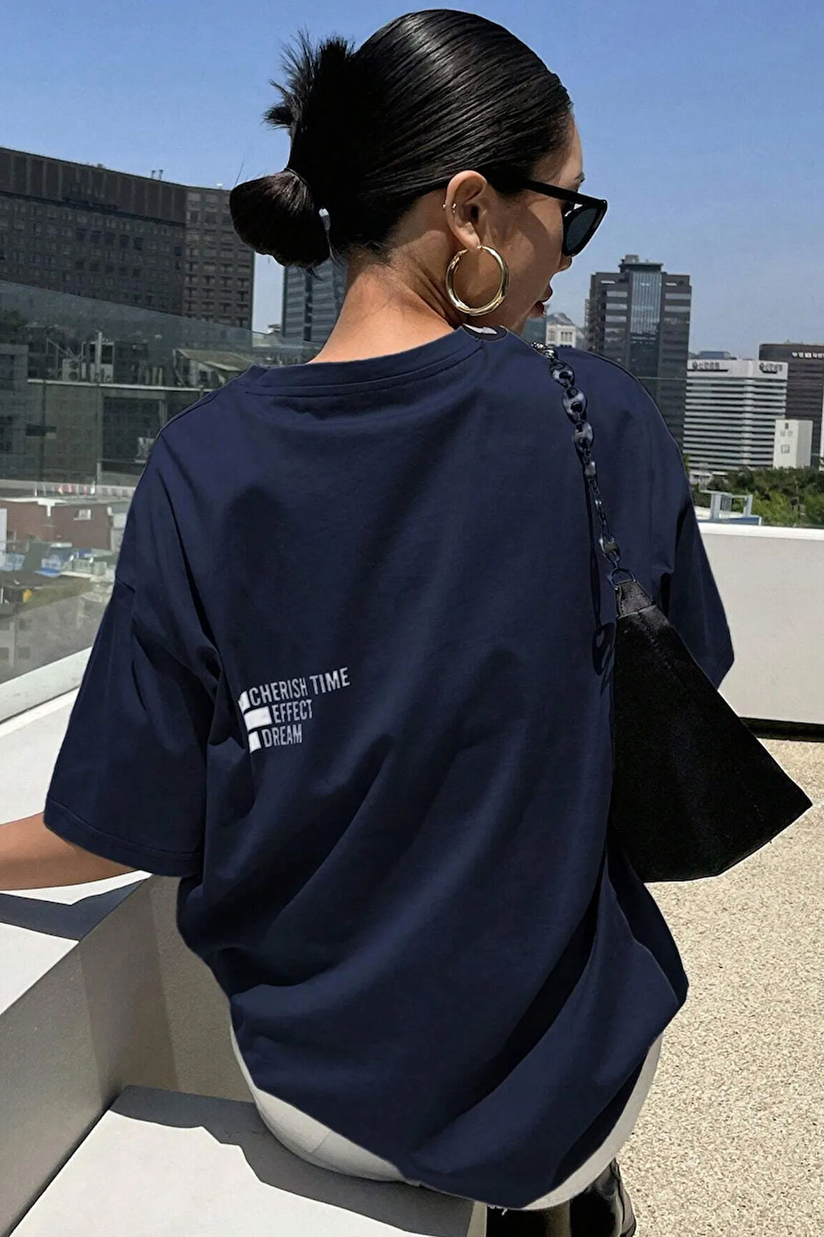 Unisex Cherish Time Effect Dream Baskılı Tasarım Tshirt