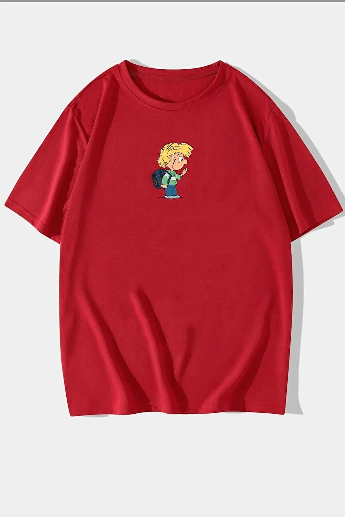Unisex Cedric Üzümlü Kekim Baskılı Kısa Kol T-shirt