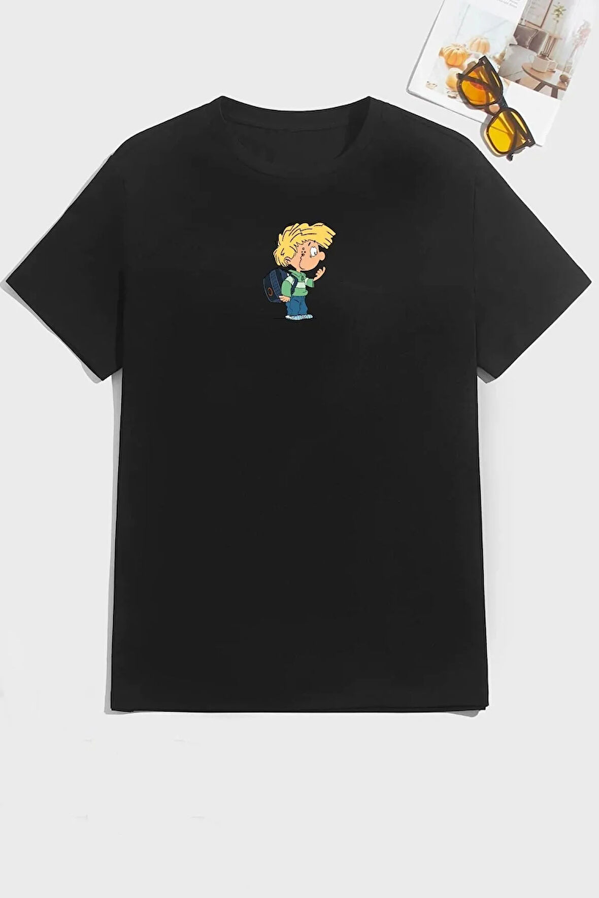 Unisex Cedric Üzümlü Kekim Baskılı Kısa Kol T-shirt
