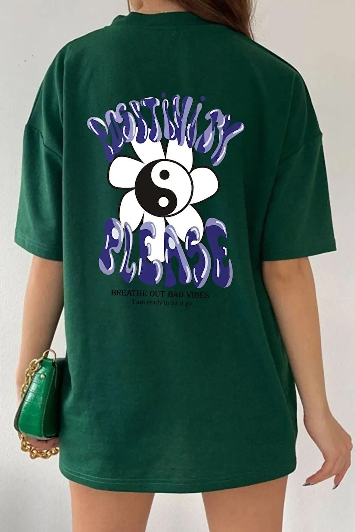 Unisex Positivity Baskılı Tasarım T-shirt