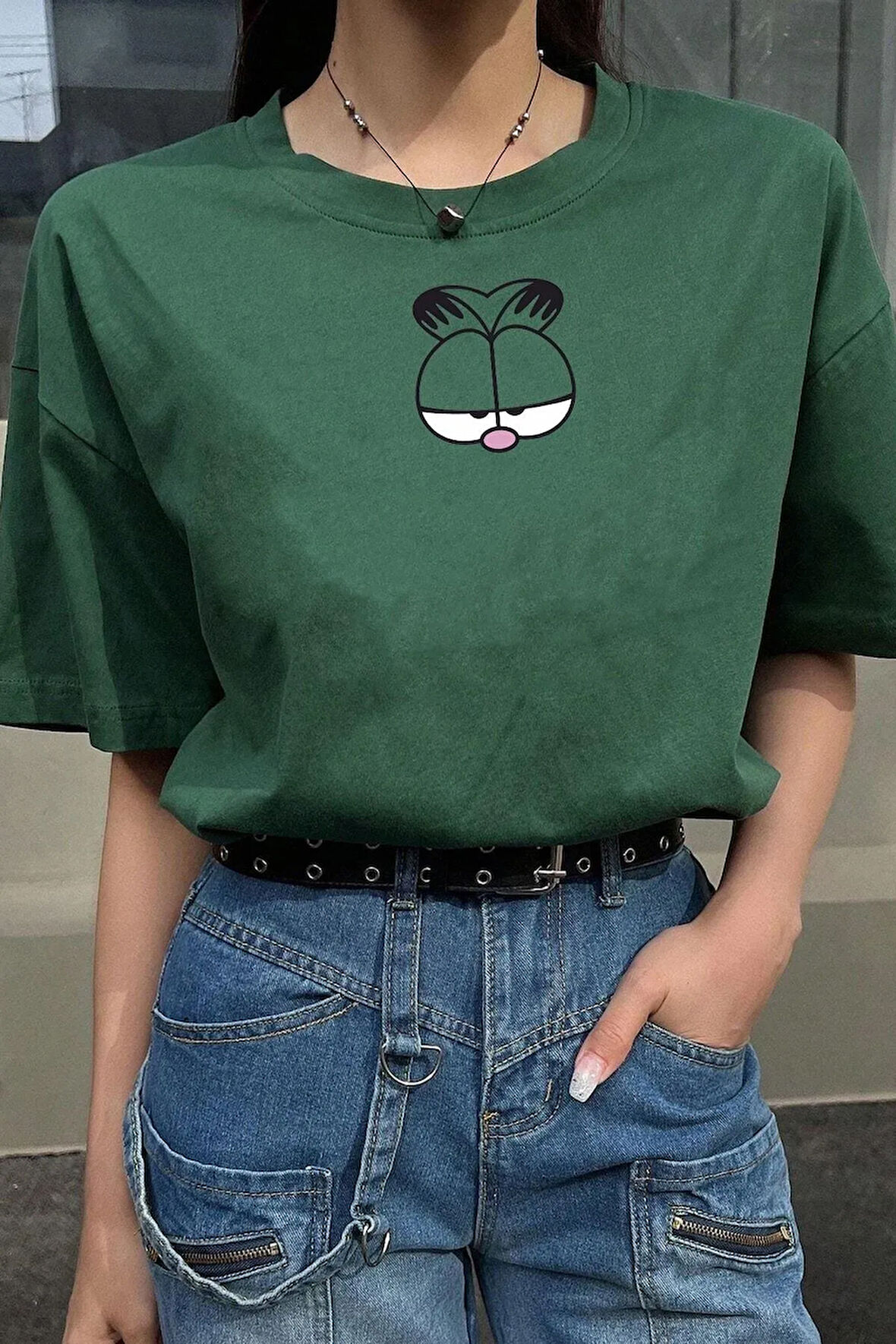 Unisex Garfield Baskılı Tasarım Tshirt