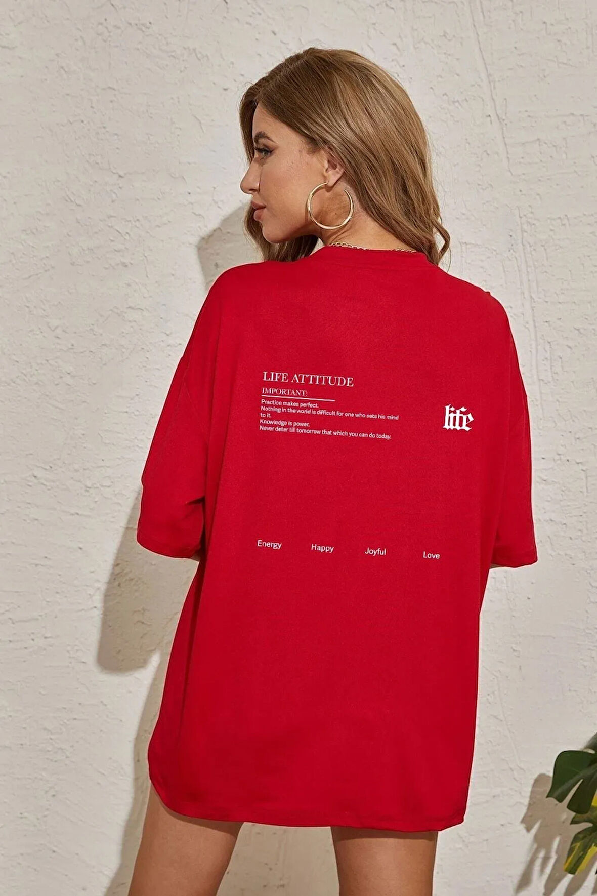Unisex Life Baskılı Tasarım Tshirt