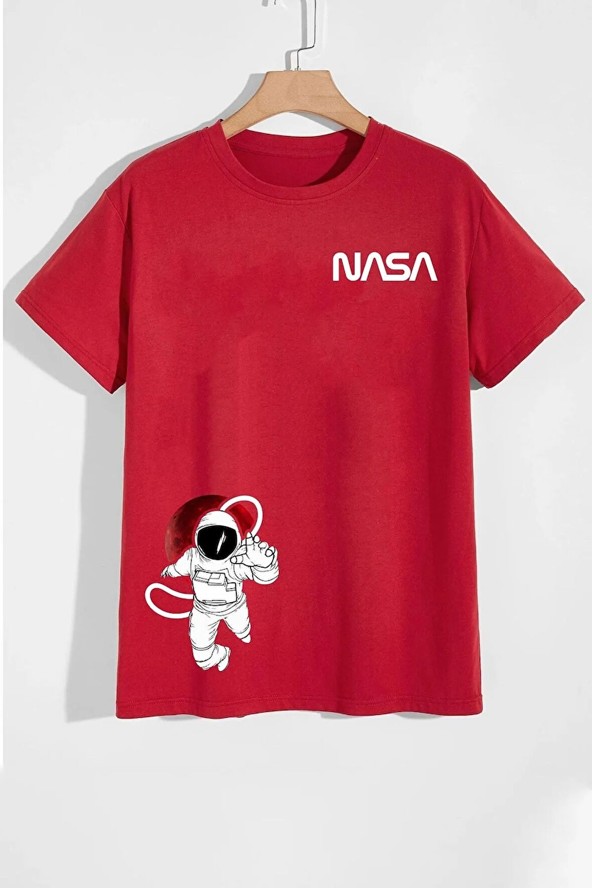 Unisex Nasa Baskılı Tshirt