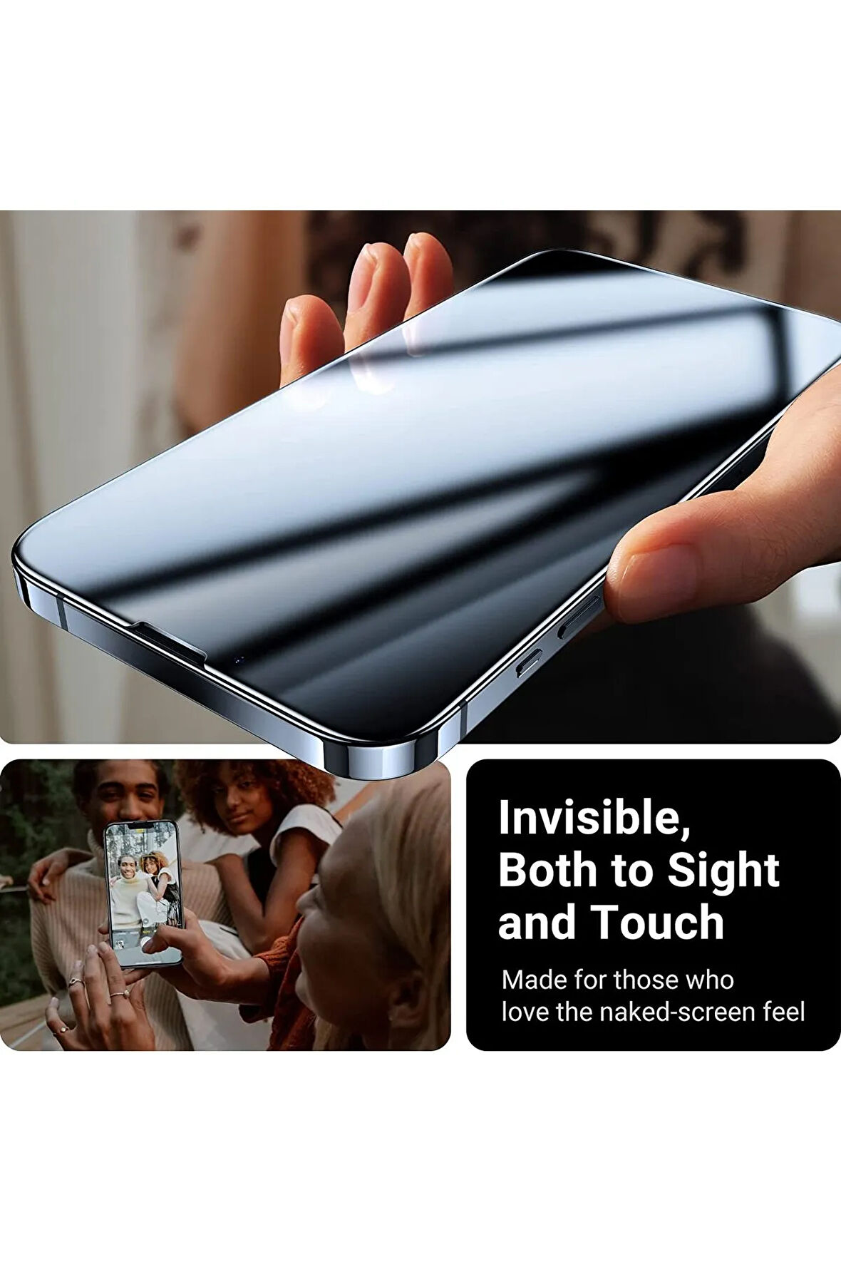 Apple iPhone 13 Pro Max Gerçek NANO 5D Tam Kaplayan Ekran Koruyucu Kırılmaz Cam