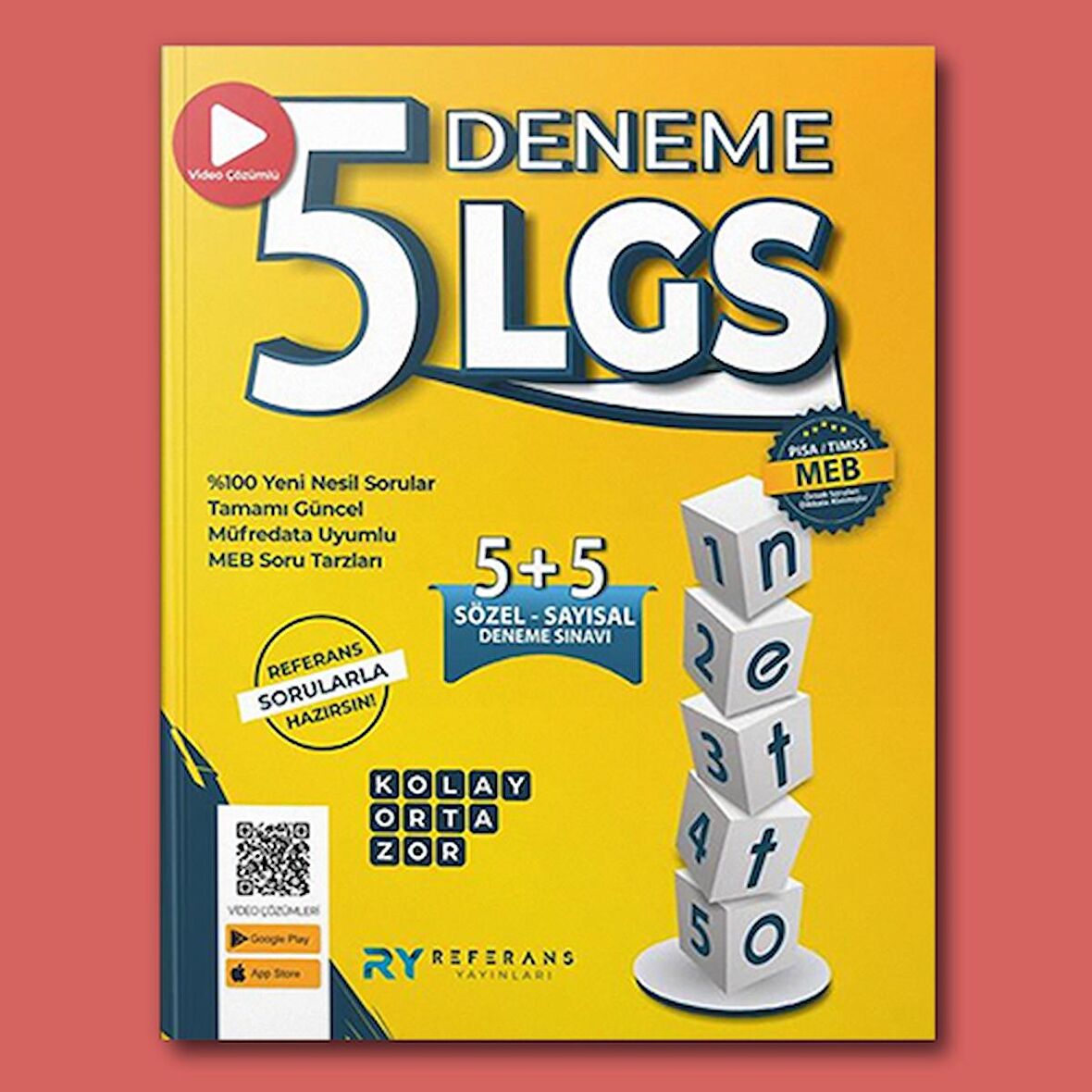 LGS NETTO Tamamı Video Çözümlü 5 Fasikül Genel Deneme Seti Kolay Orta Zor