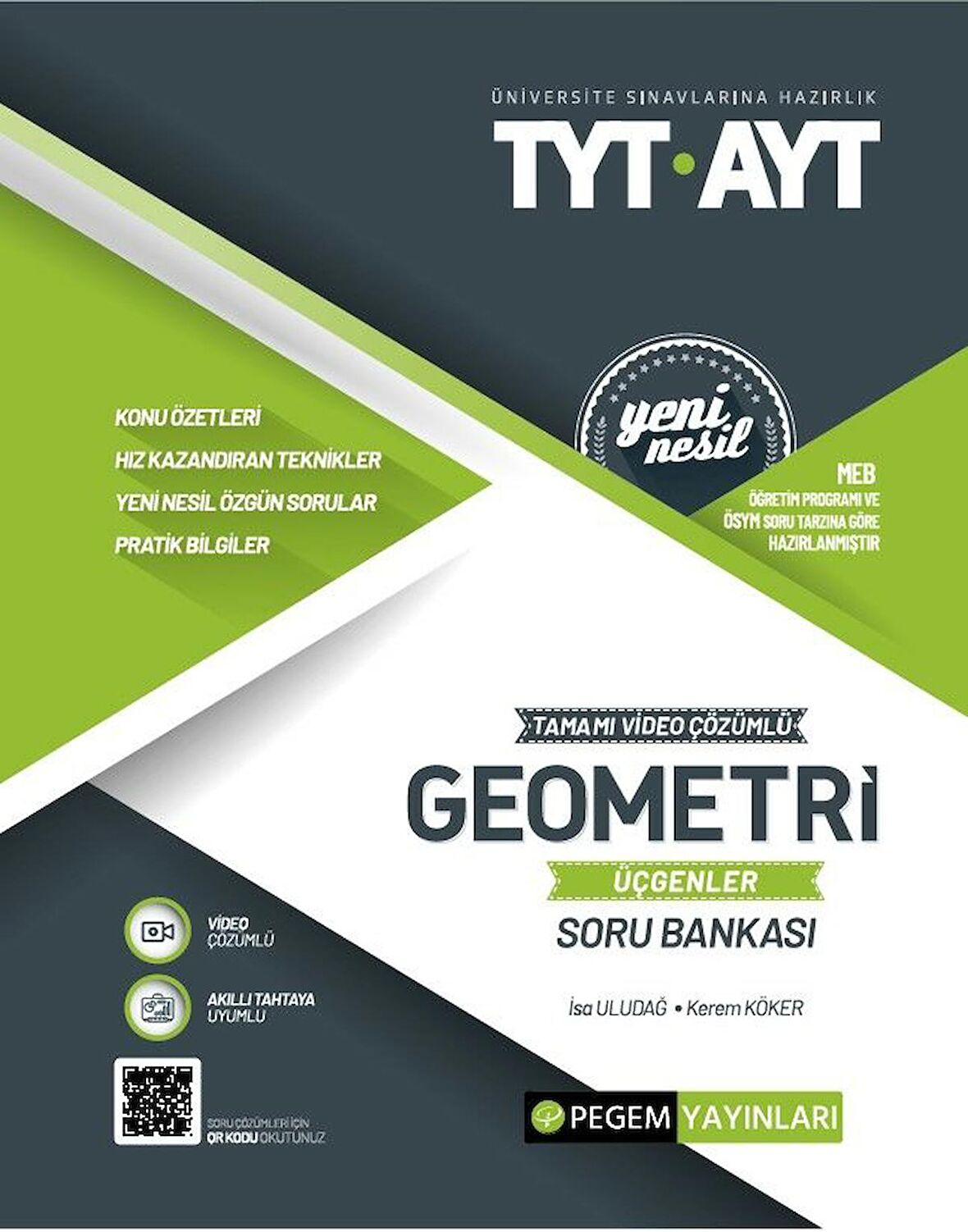 Pegem TYT-AYT Tamamı Çözümlü Geometri (Üçgenler) Soru Bankası
