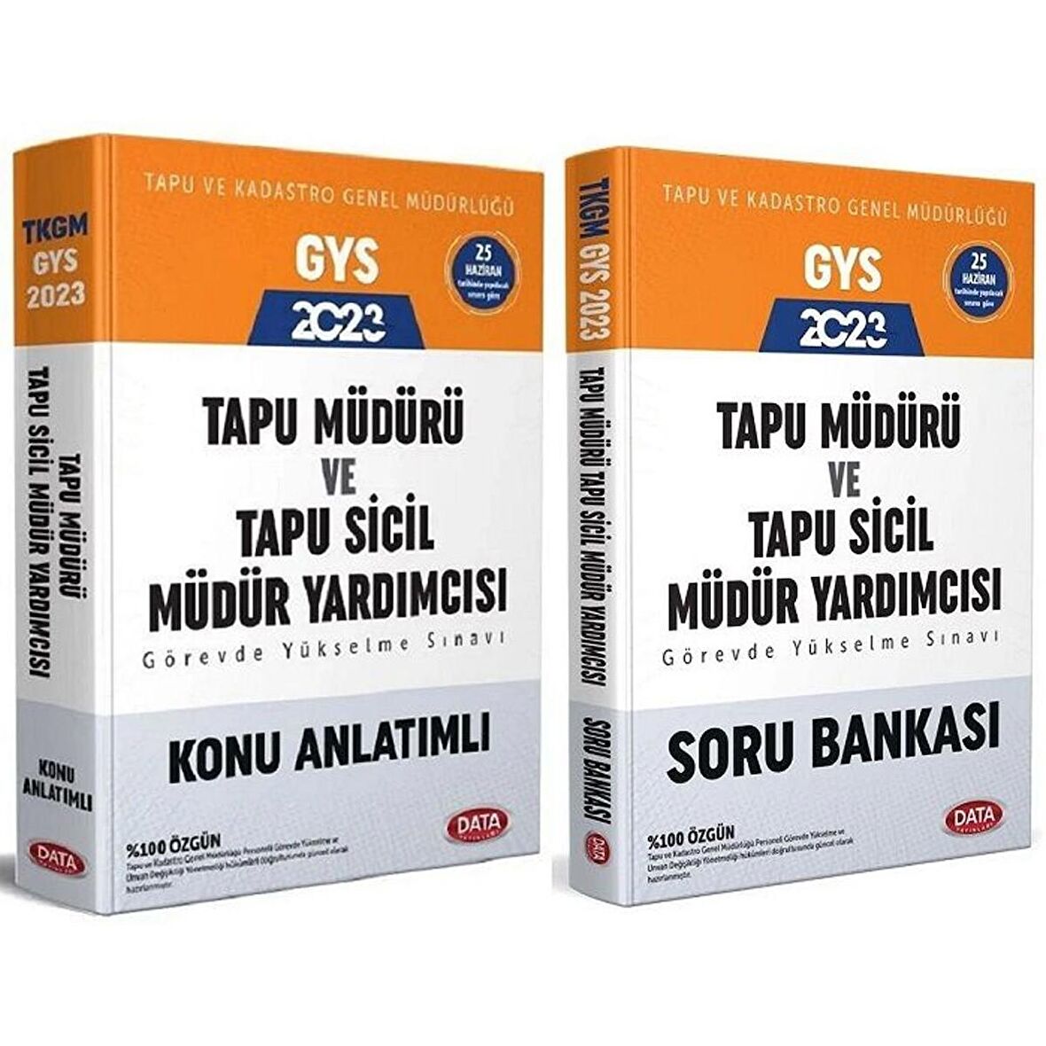 Data 2023 GYS Tapu Kadastro Tapu Müdürü ve Tapu Sicil Müdür Yardımcısı Konu + Soru 2 li Set Görevde Yükselme Data Yayınları