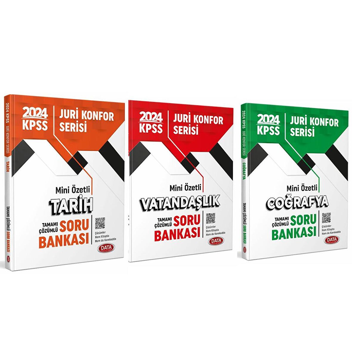 Data 2024 KPSS GYGK Juri Konfor Serisi Tarih Coğrafya Vatandaşlık 3 Kitap Set