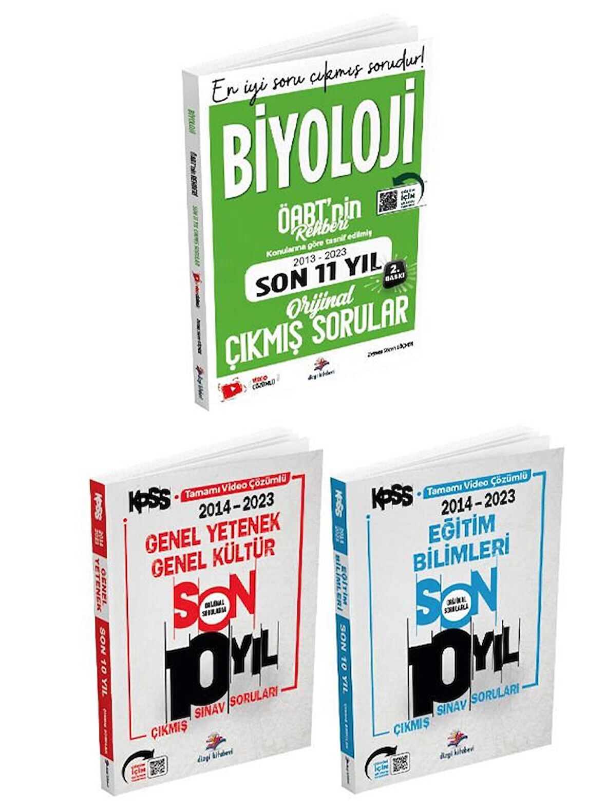 Dizgi Kitap KPSS GYGK ve Eğitim Bilimleri Son 10 Yıl + ÖABT Biyoloji Son 11 Yıl Çıkmış Sorular Seti