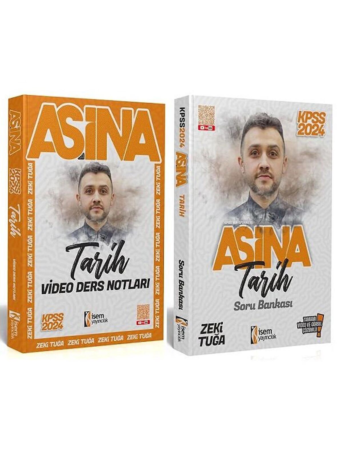 İsem 2024 KPSS Tarih Aşina Video Ders Notları + Soru Bankası 2 li Set - Zeki Tuğa İsem Yayınları